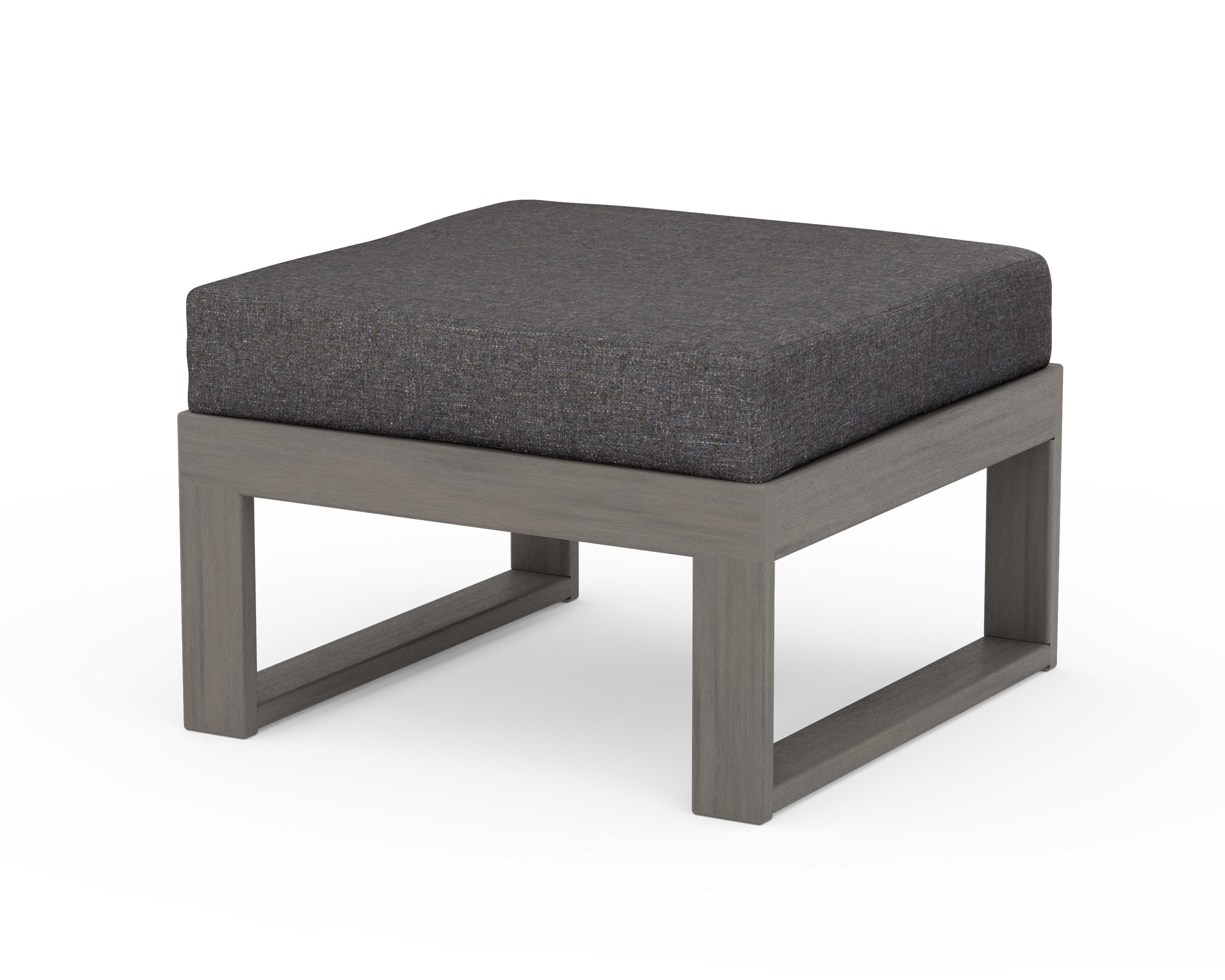 Modular Ottoman - Modern in Driftwood / Ash Charcoal