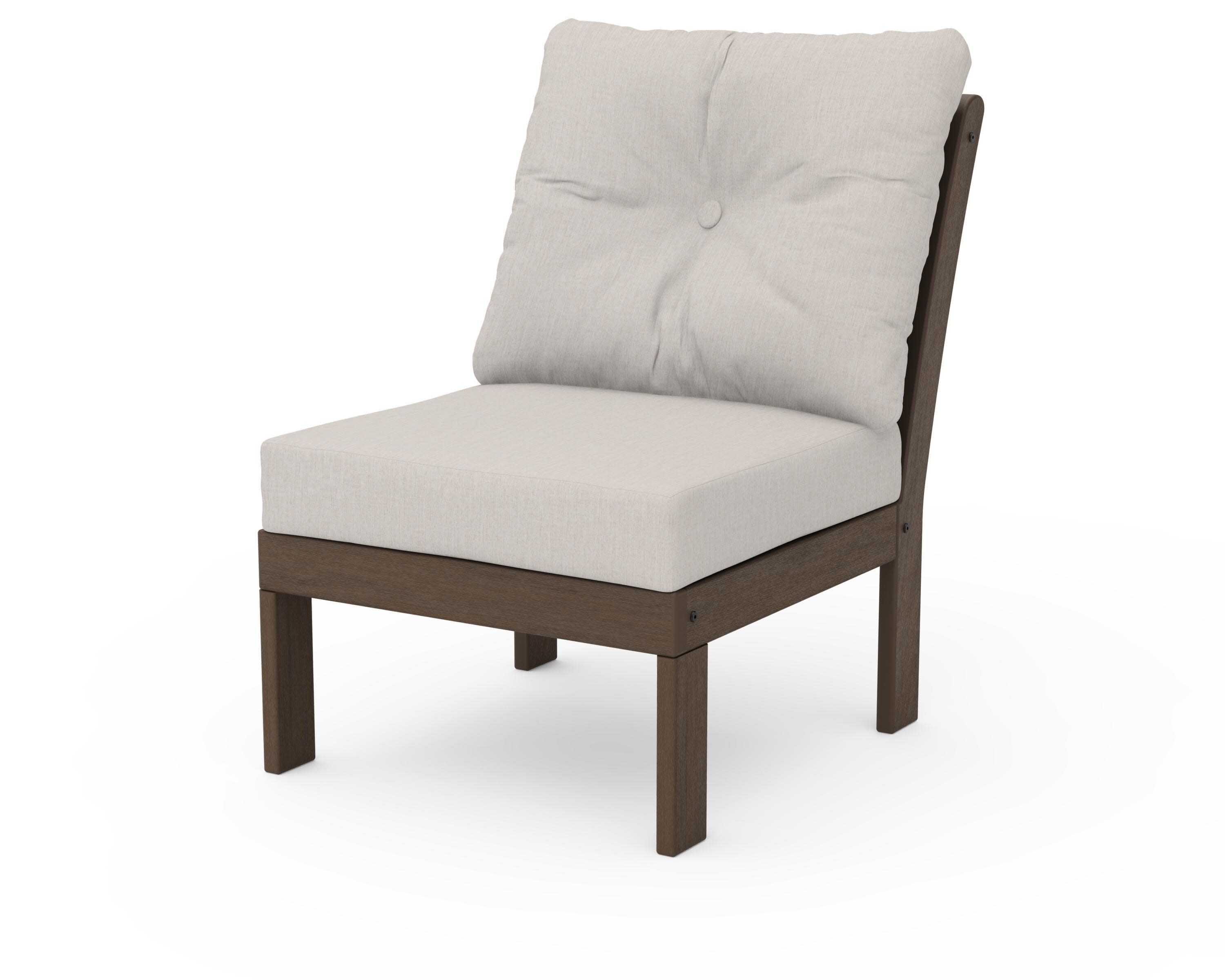 Vineyard Modular Armless Chair in Kona / Cast Ash