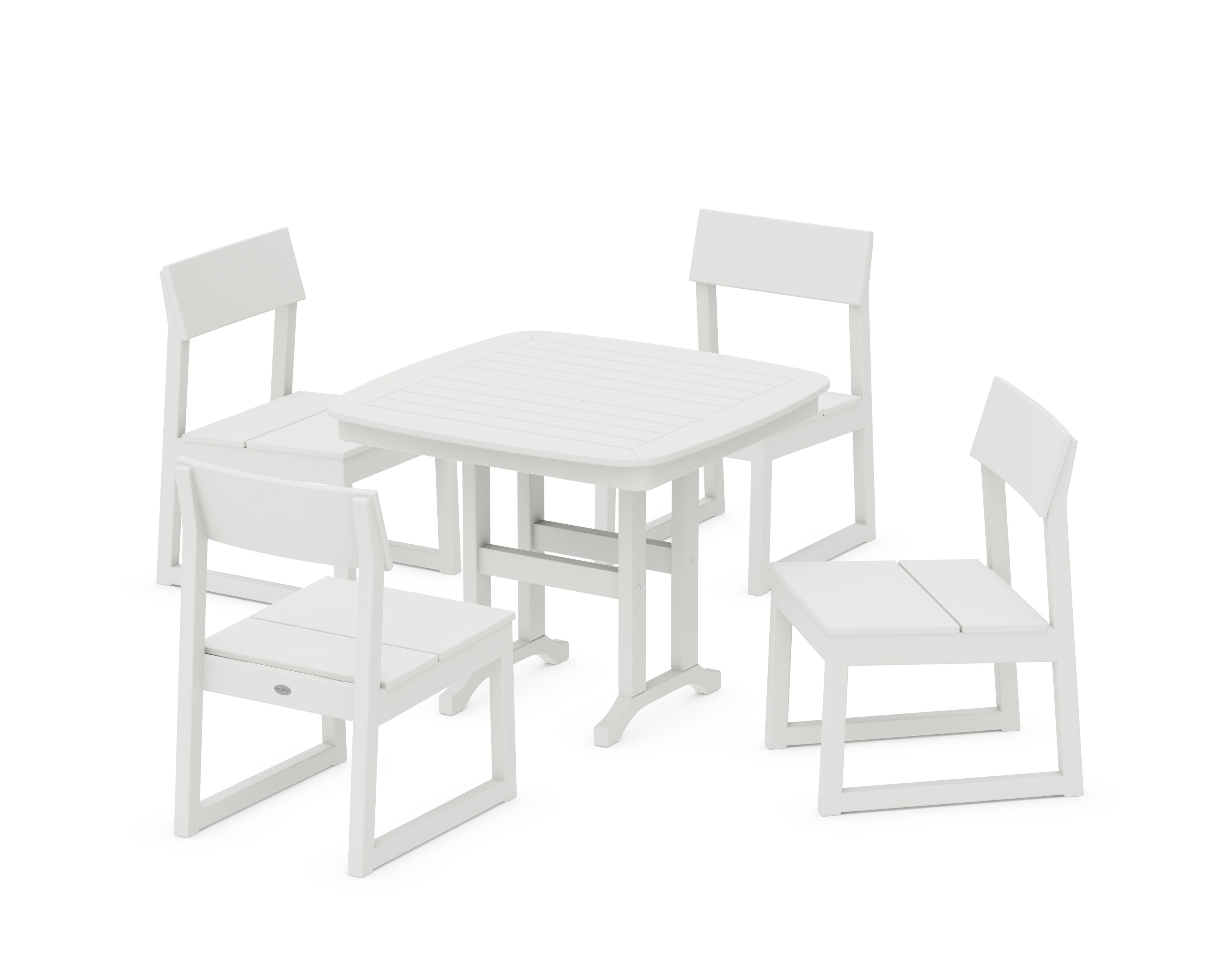 EDGE Side Chair 5-Piece Dining Set in Vintage White