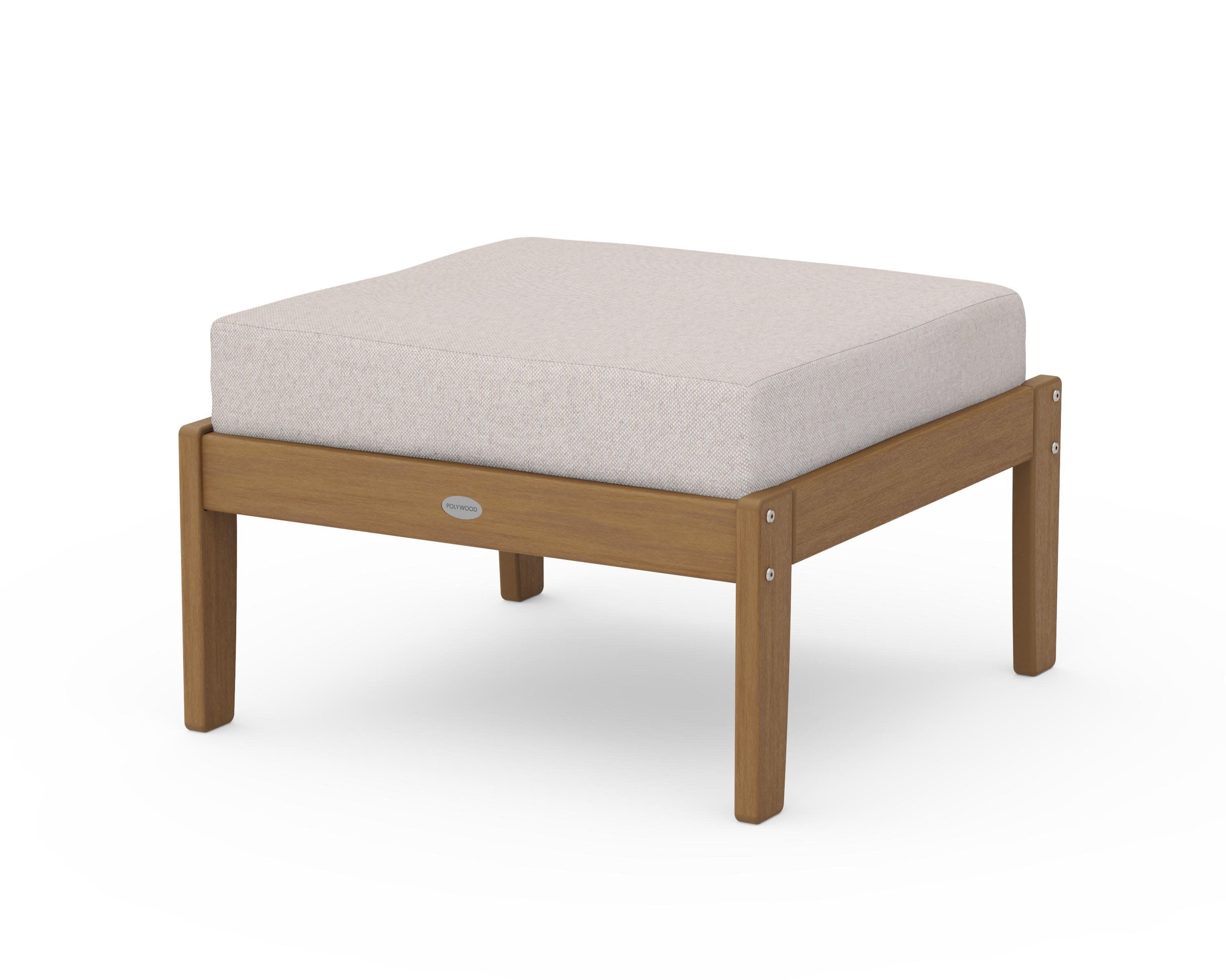 Braxton Deep Seating Ottoman in Natural / Dune Burlap