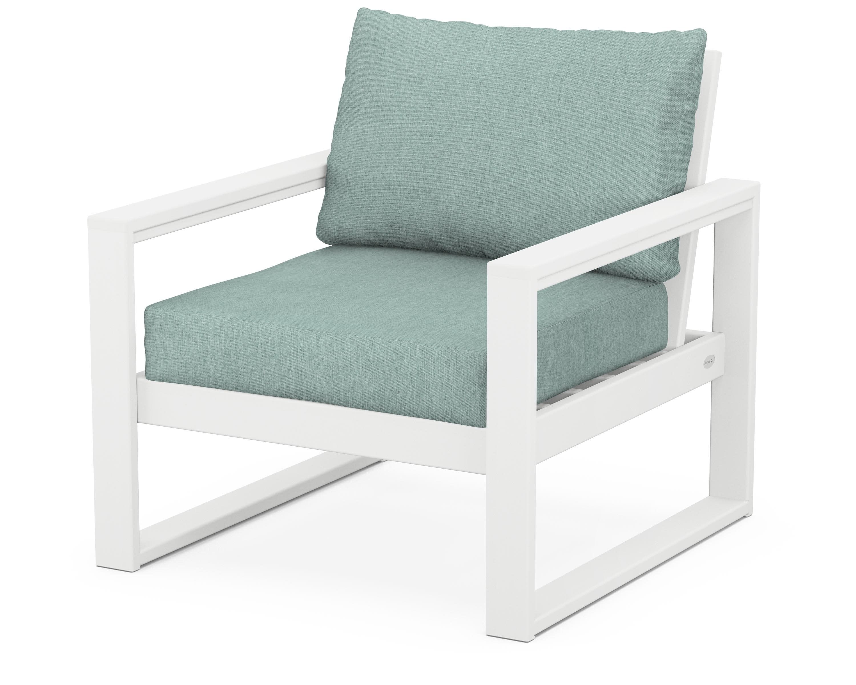 EDGE Club Chair in White / Glacier Spa