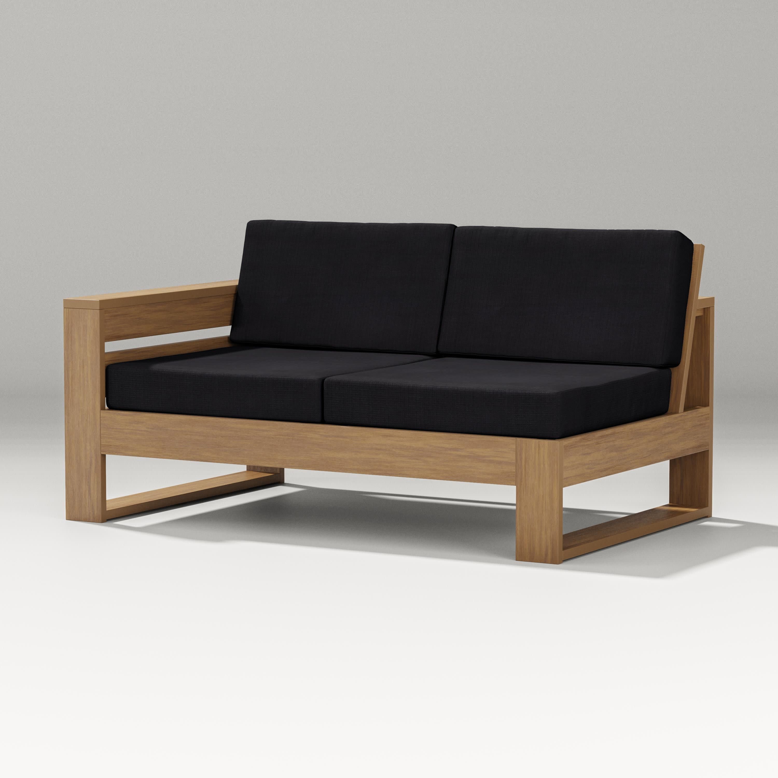 Latitude Modular Left Arm Loveseat in Natural / Midnight Linen