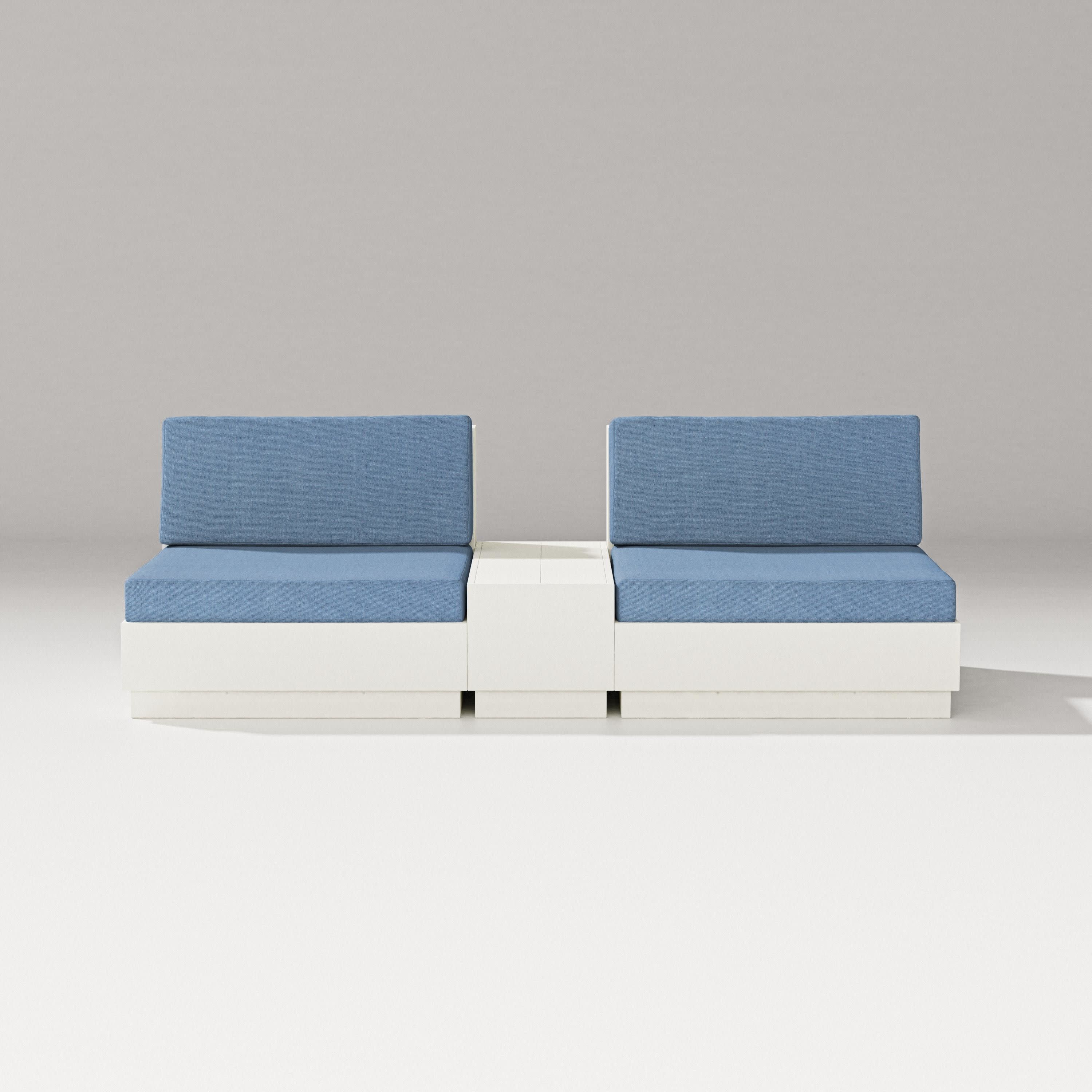 Elevate Lounge Chair Set in Vintage White / Sky Blue