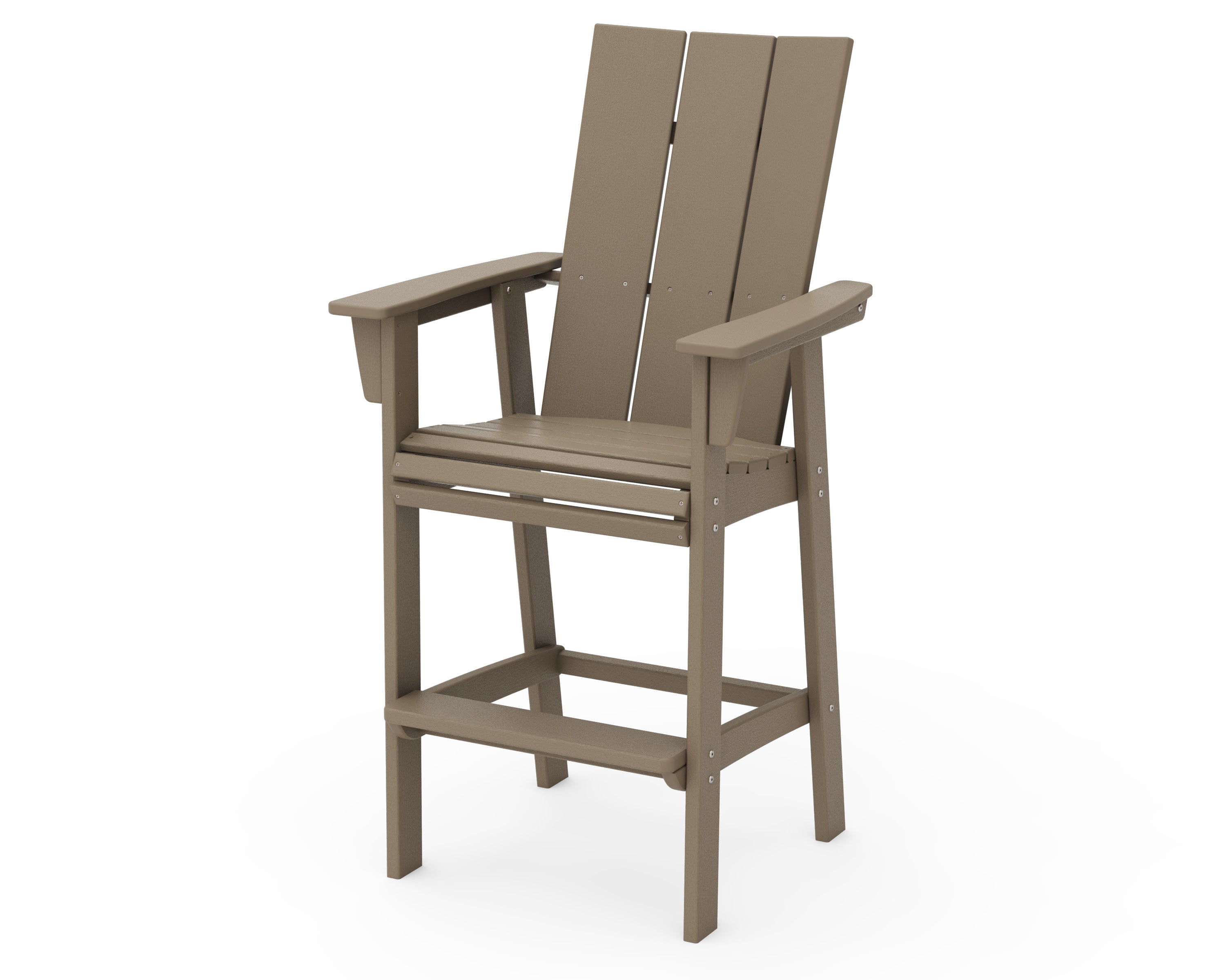Modern Curveback Adirondack Bar Chair in Vintage Sahara