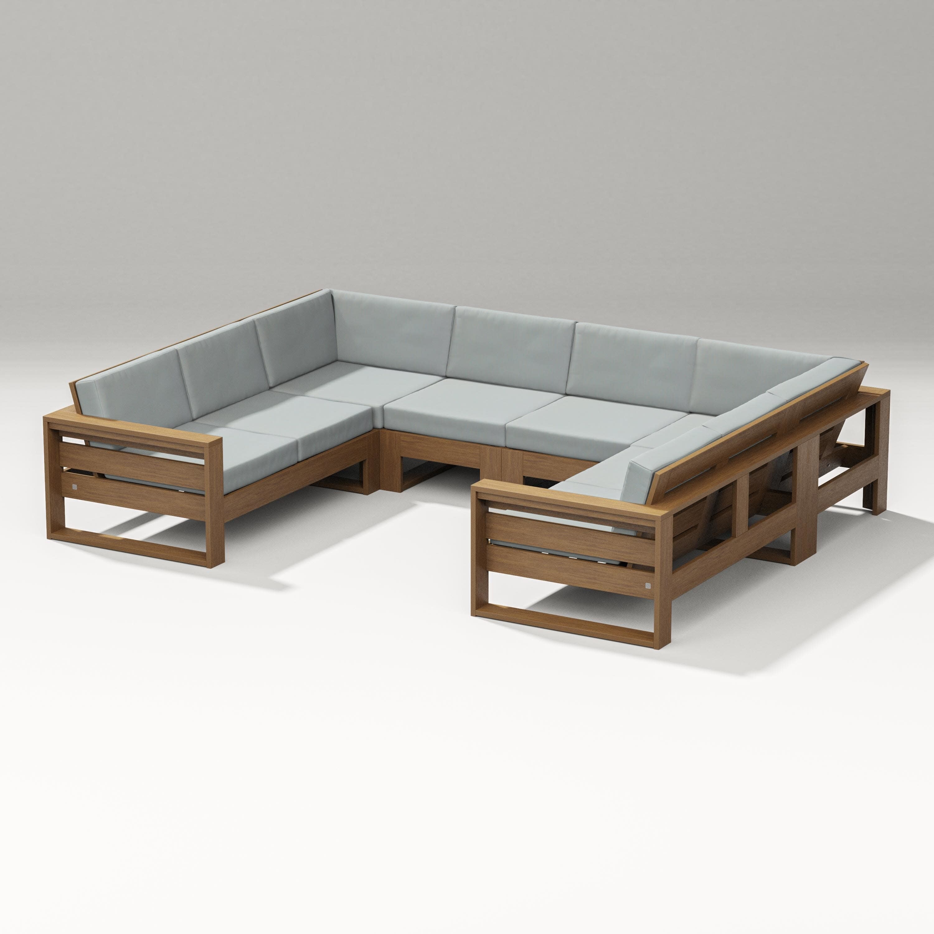 Latitude U-Shaped Sectional in Natural / Spa