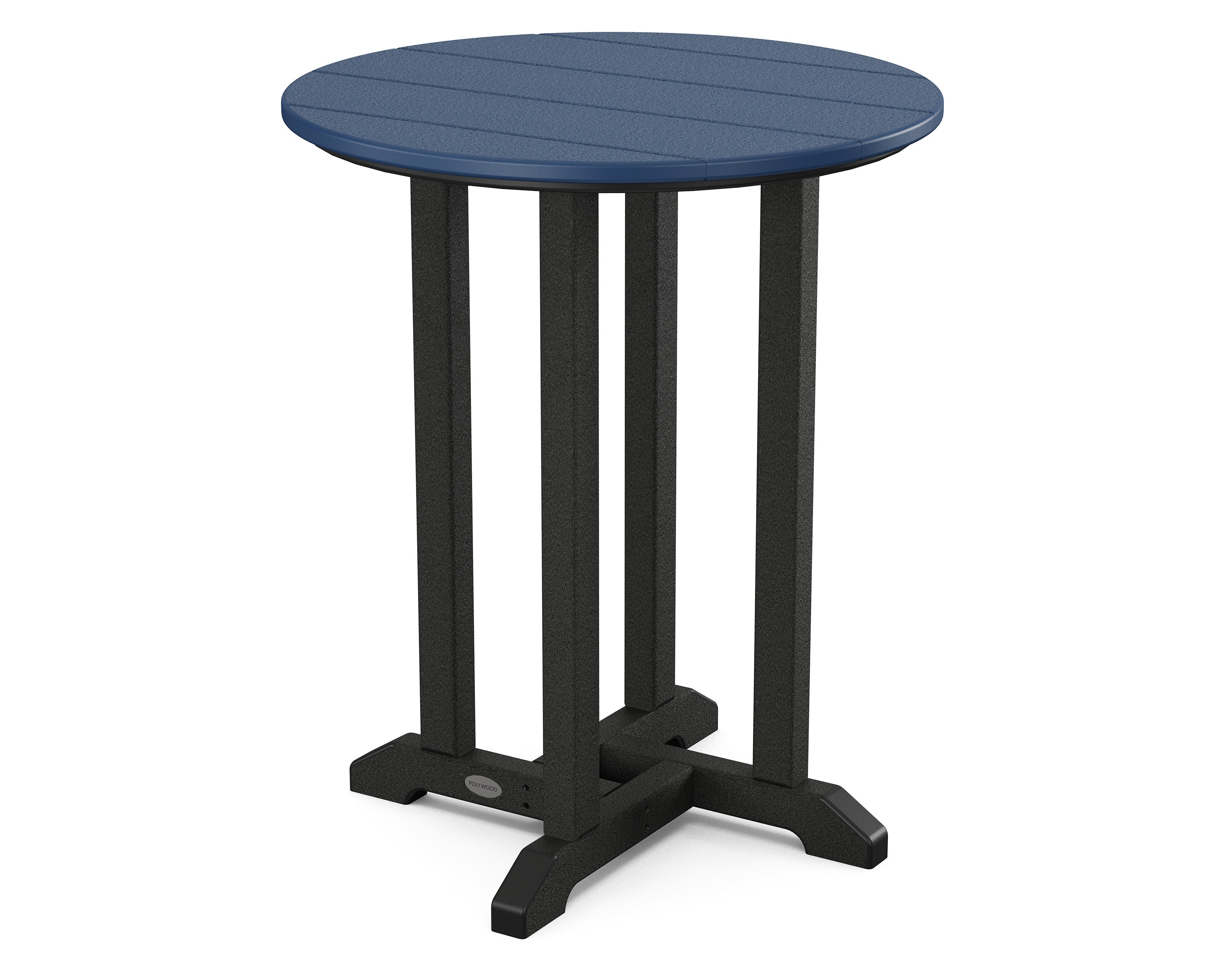 Contempo 24" Round Dining Table in Black / Navy