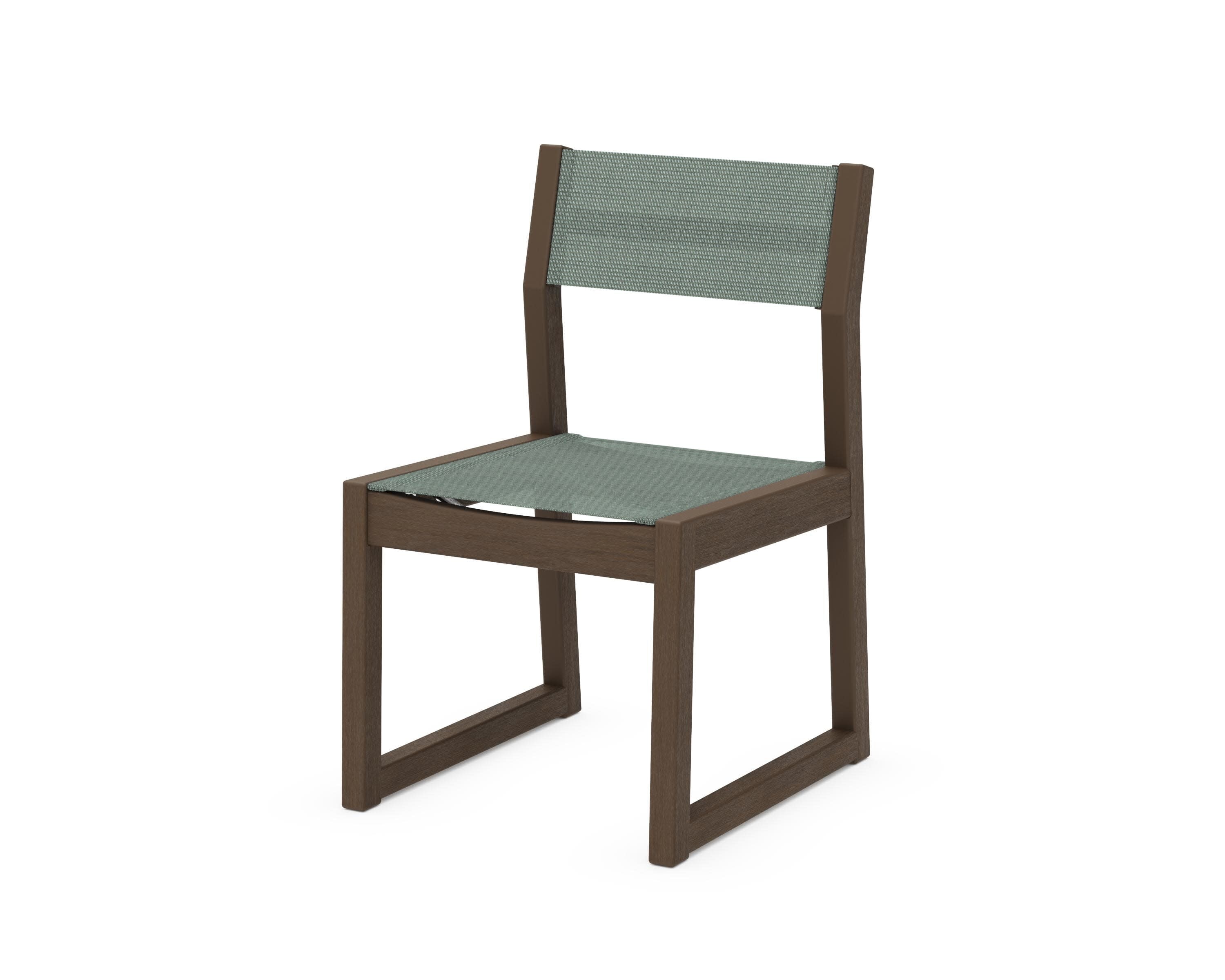 EDGE Sling Dining Side Chair in Kona / Dupioni Sea Mist Sling