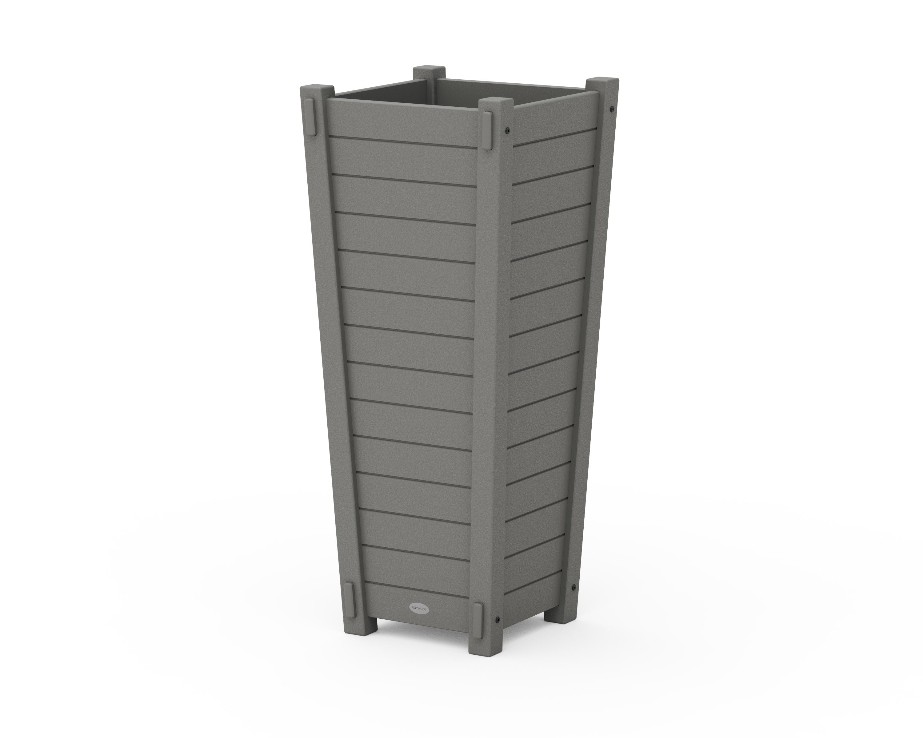 Nautical Tapered Square Tall Planter Box in Slate Grey