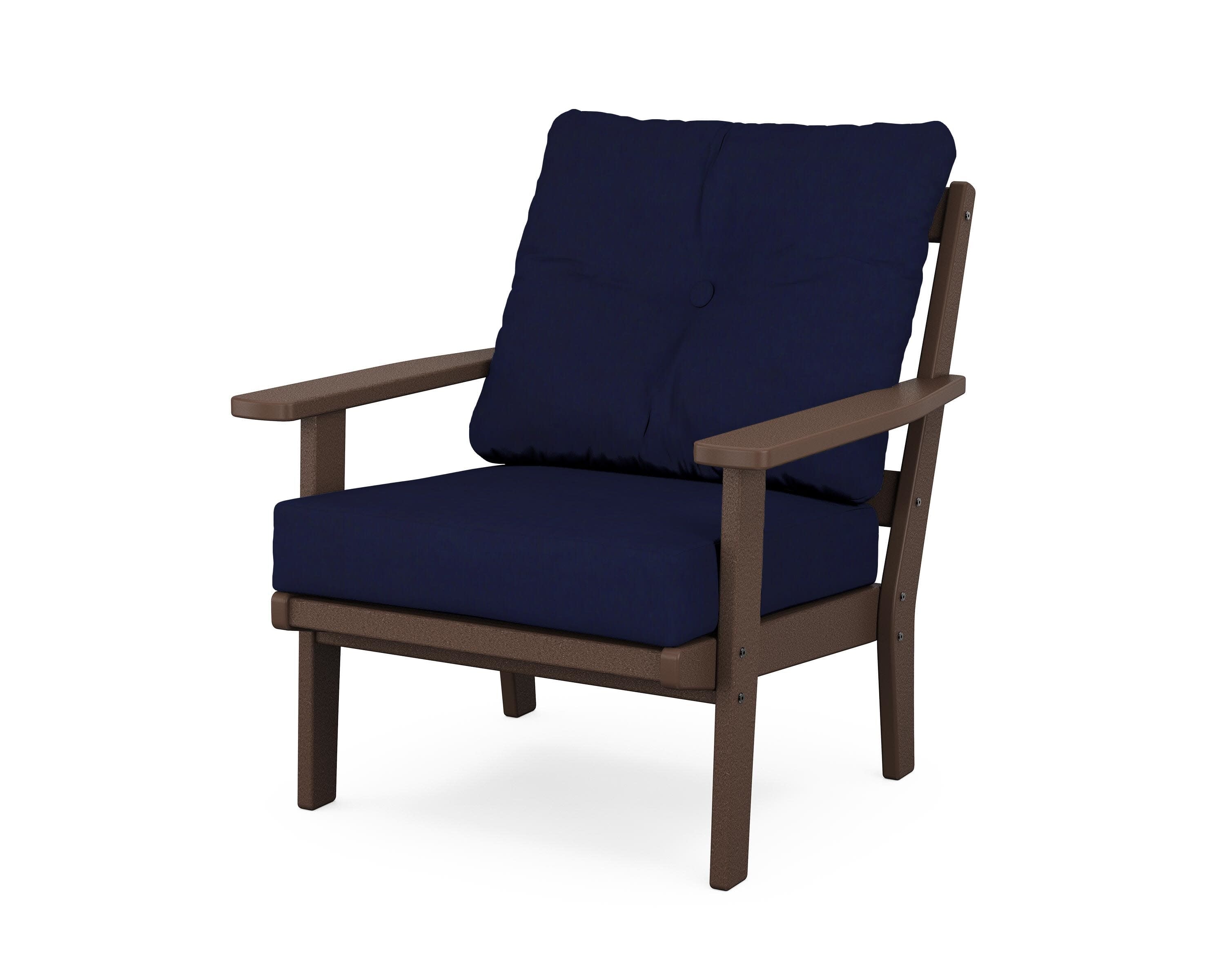 Oxford Deep Seating Chair in Mahogany / Navy