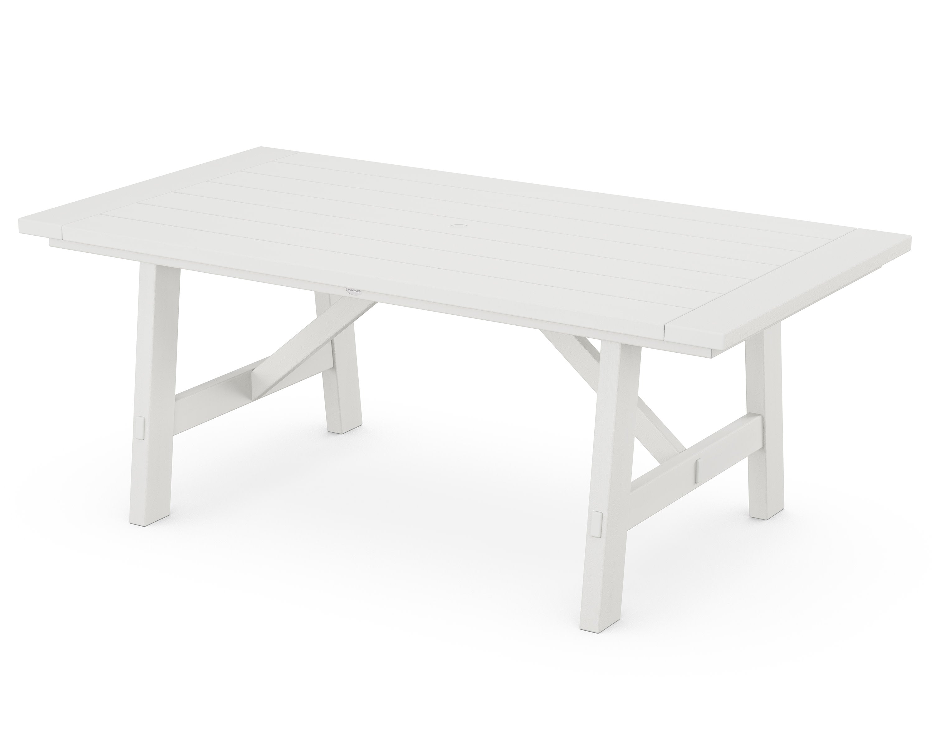 Rustic Farmhouse 39" x 75" Dining Table in Vintage White
