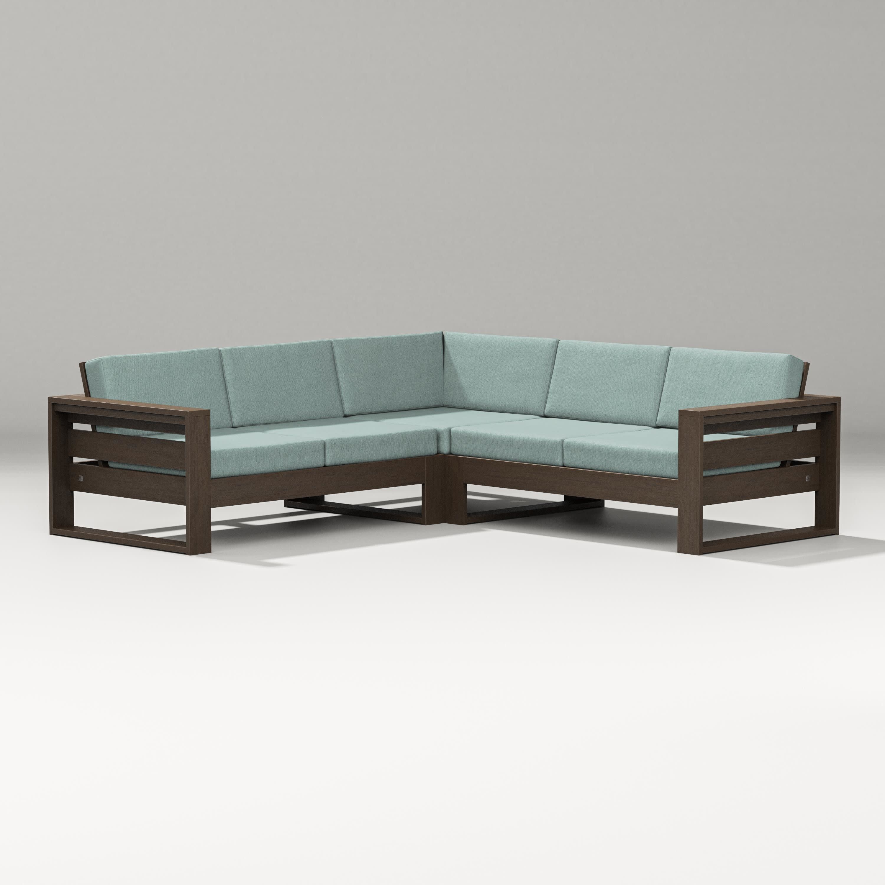 Latitude Corner Sectional in Kona / Glacier Spa