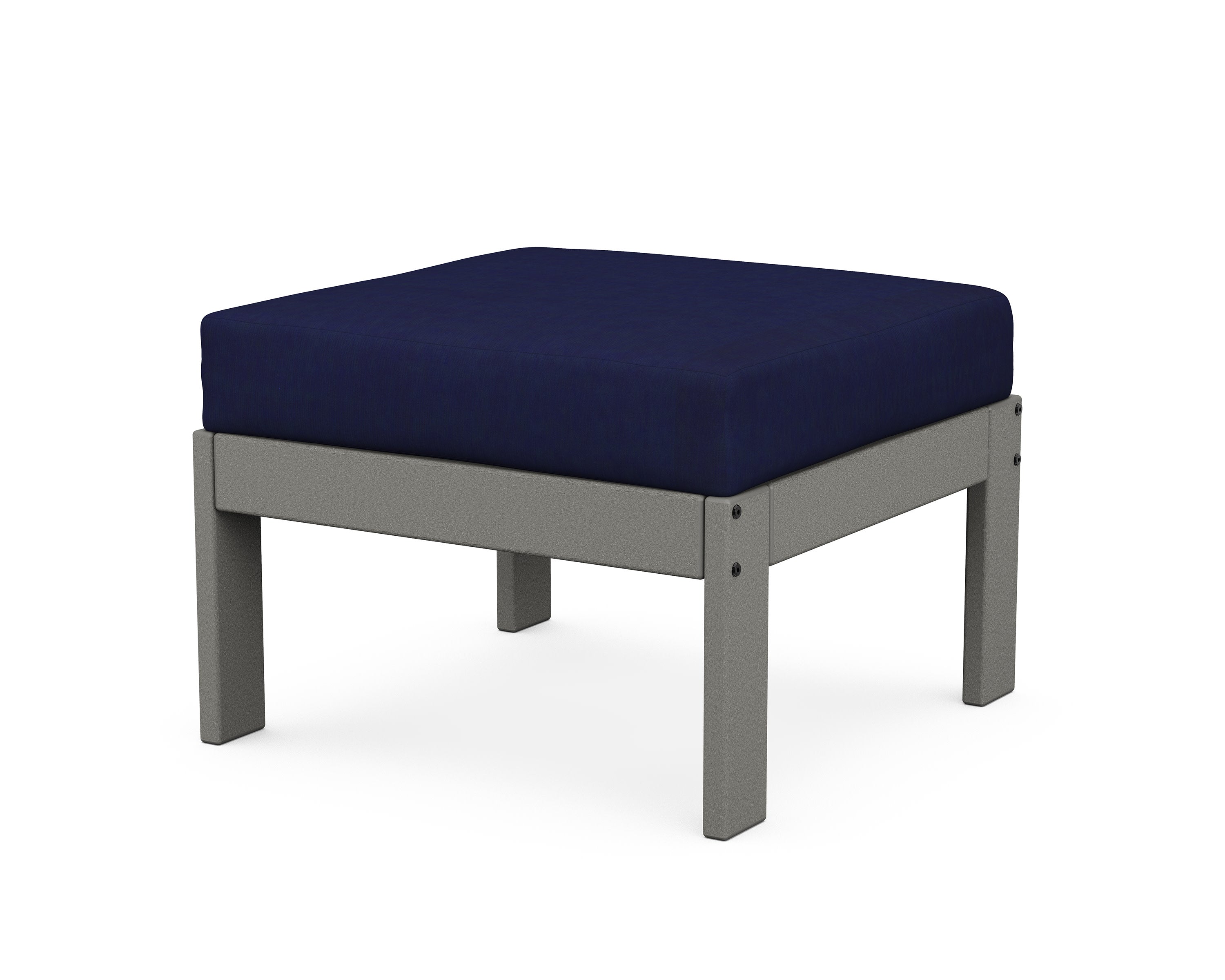Vineyard Modular Ottoman in Slate Grey / Navy