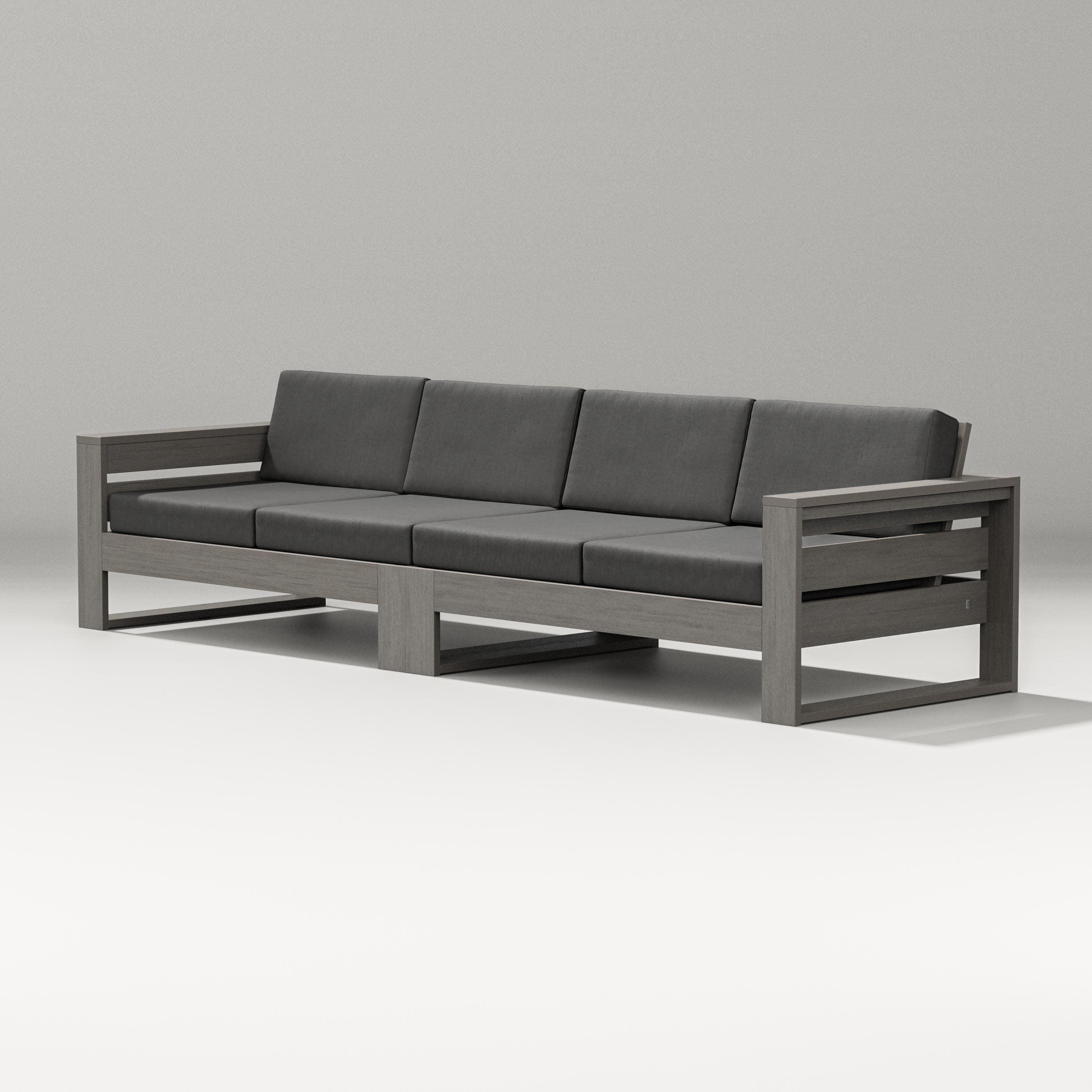 Latitude Straight Sectional in Driftwood / Spectrum Carbon