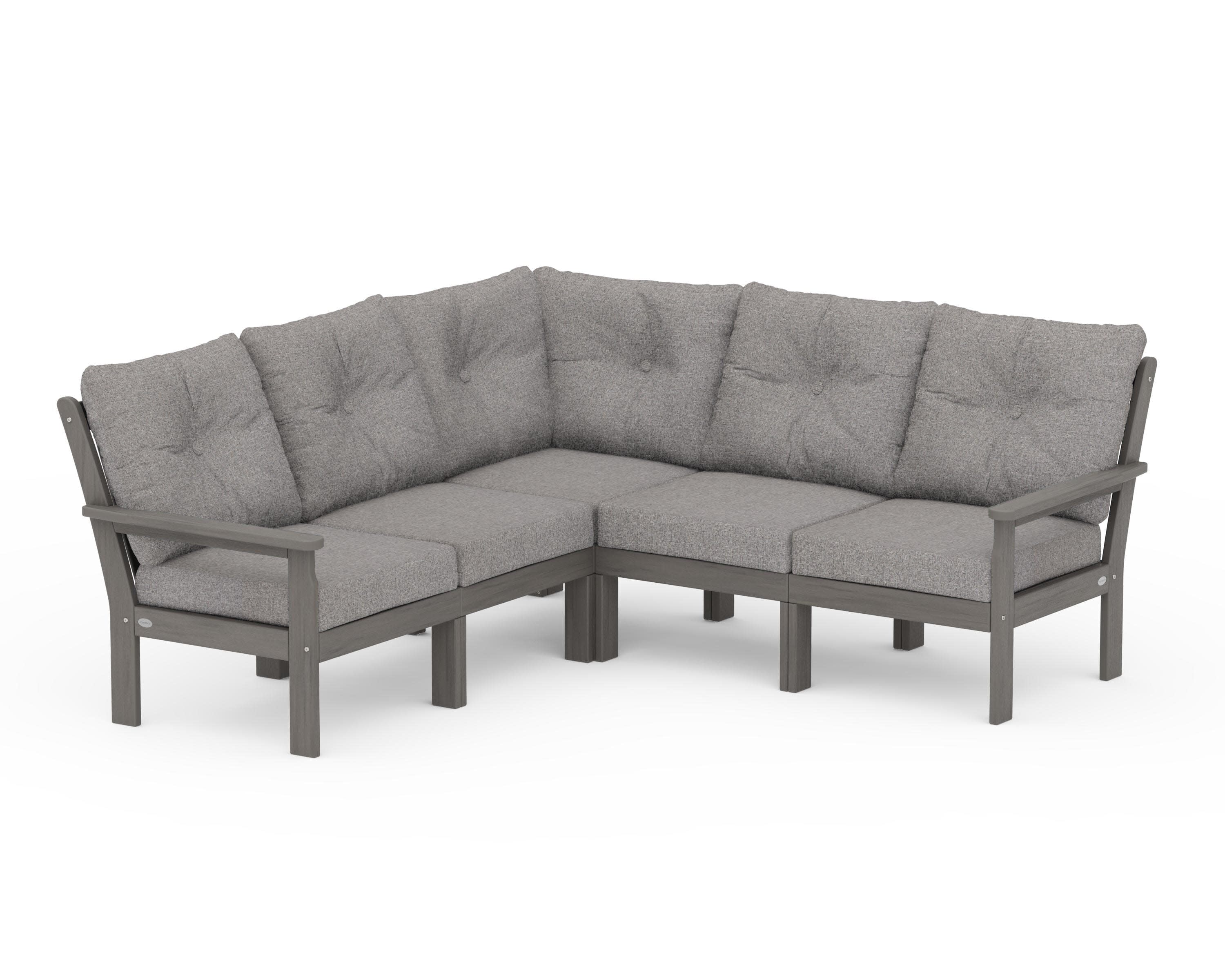 Vineyard 5-Piece Sectional in Driftwood / Grey Mist