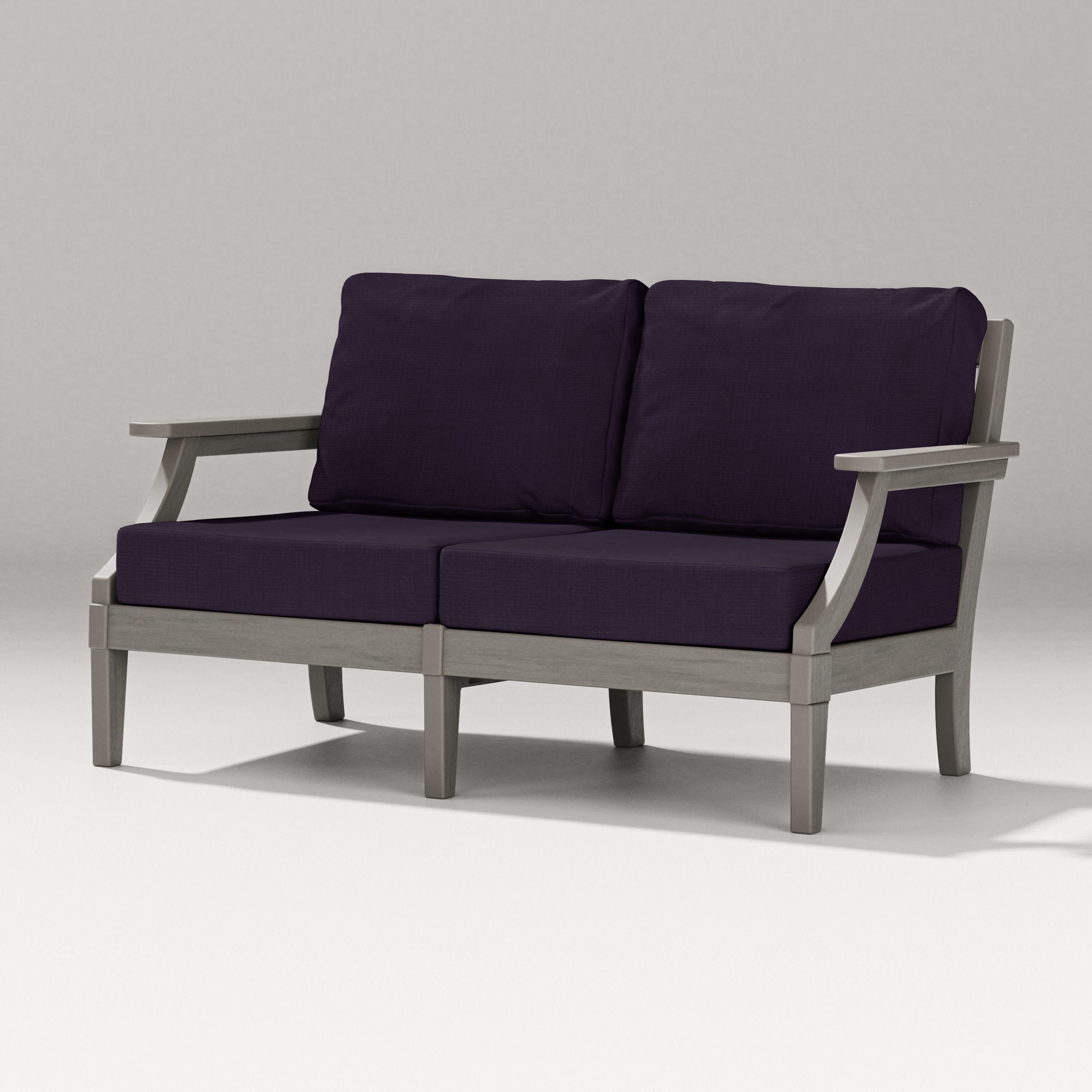 Estate Loveseat in Driftwood / Navy Linen
