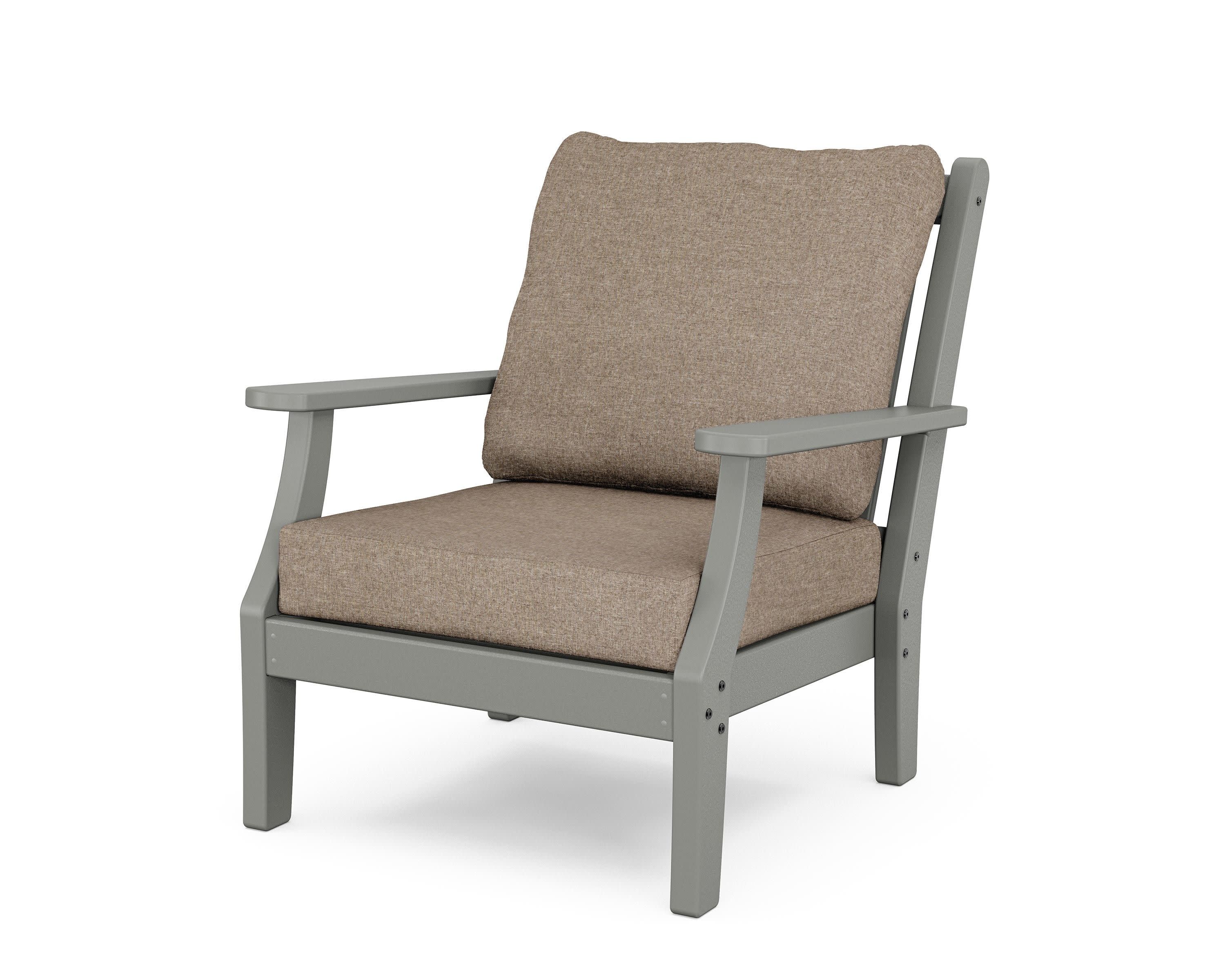 Wovendale Deep Seating Chair in Slate Grey / Spiced Burlap