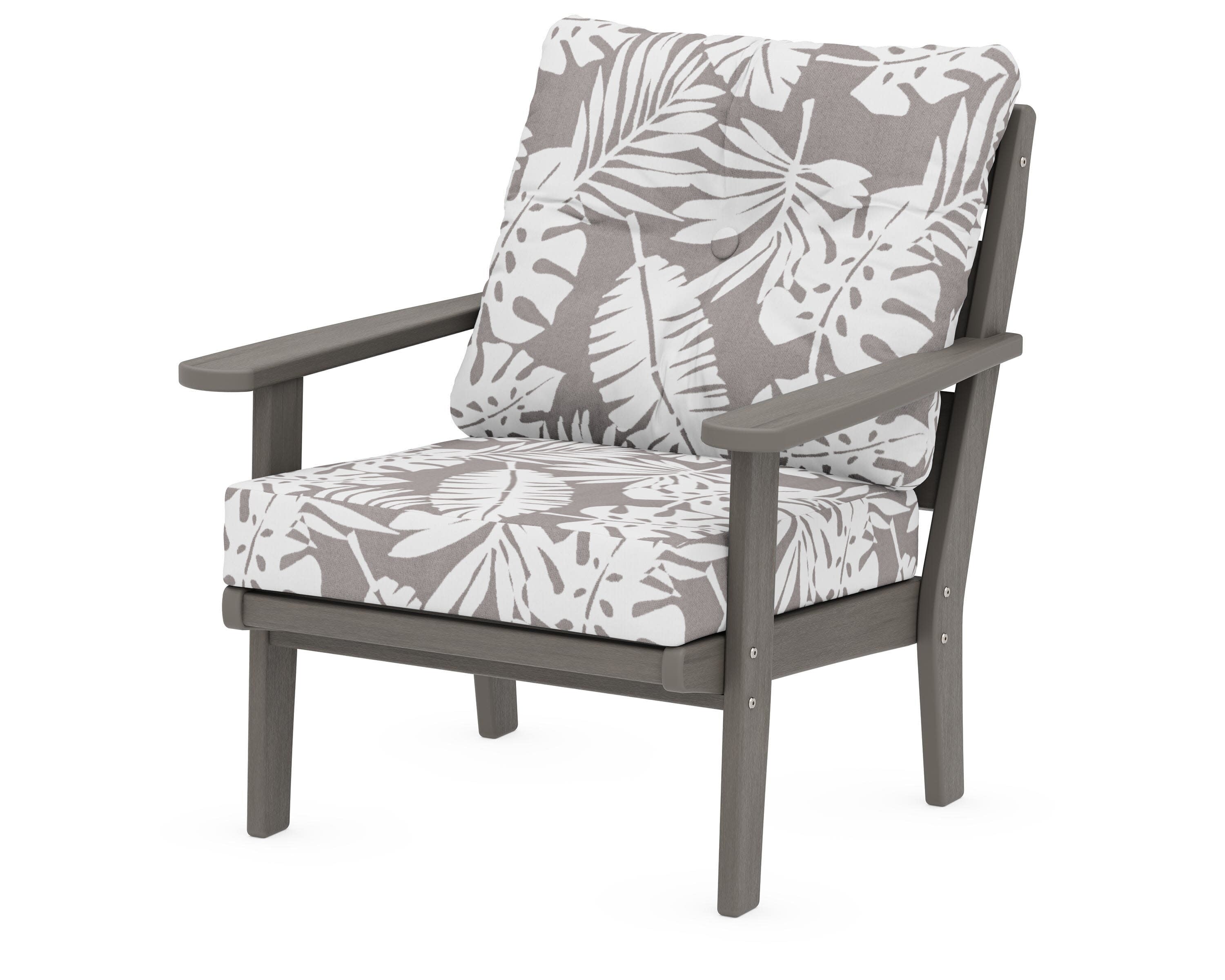 Lakeside Deep Seating Chair in Driftwood / Leaf Grey Mist
