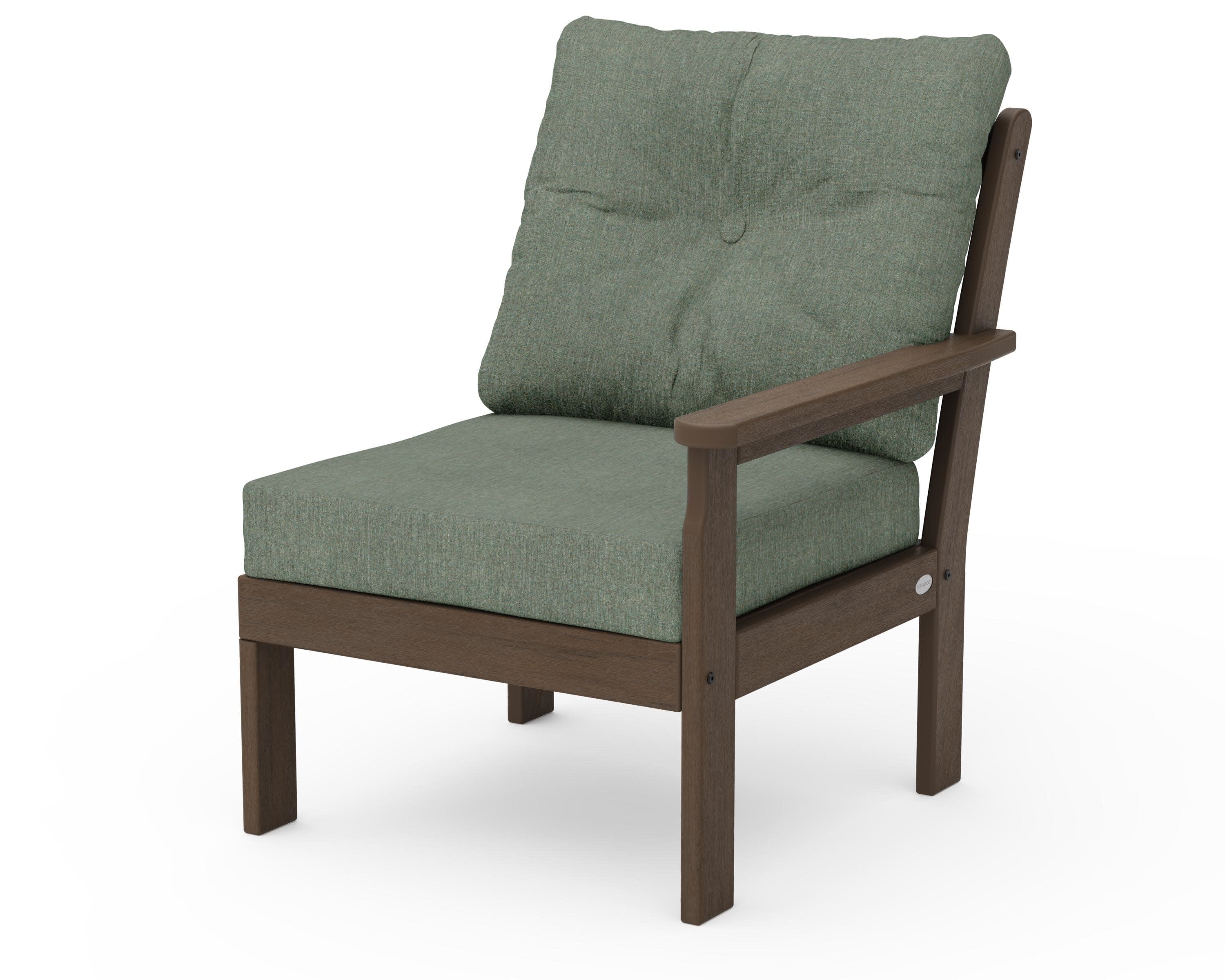 Vineyard Modular Right Arm Chair in Kona / Cast Sage