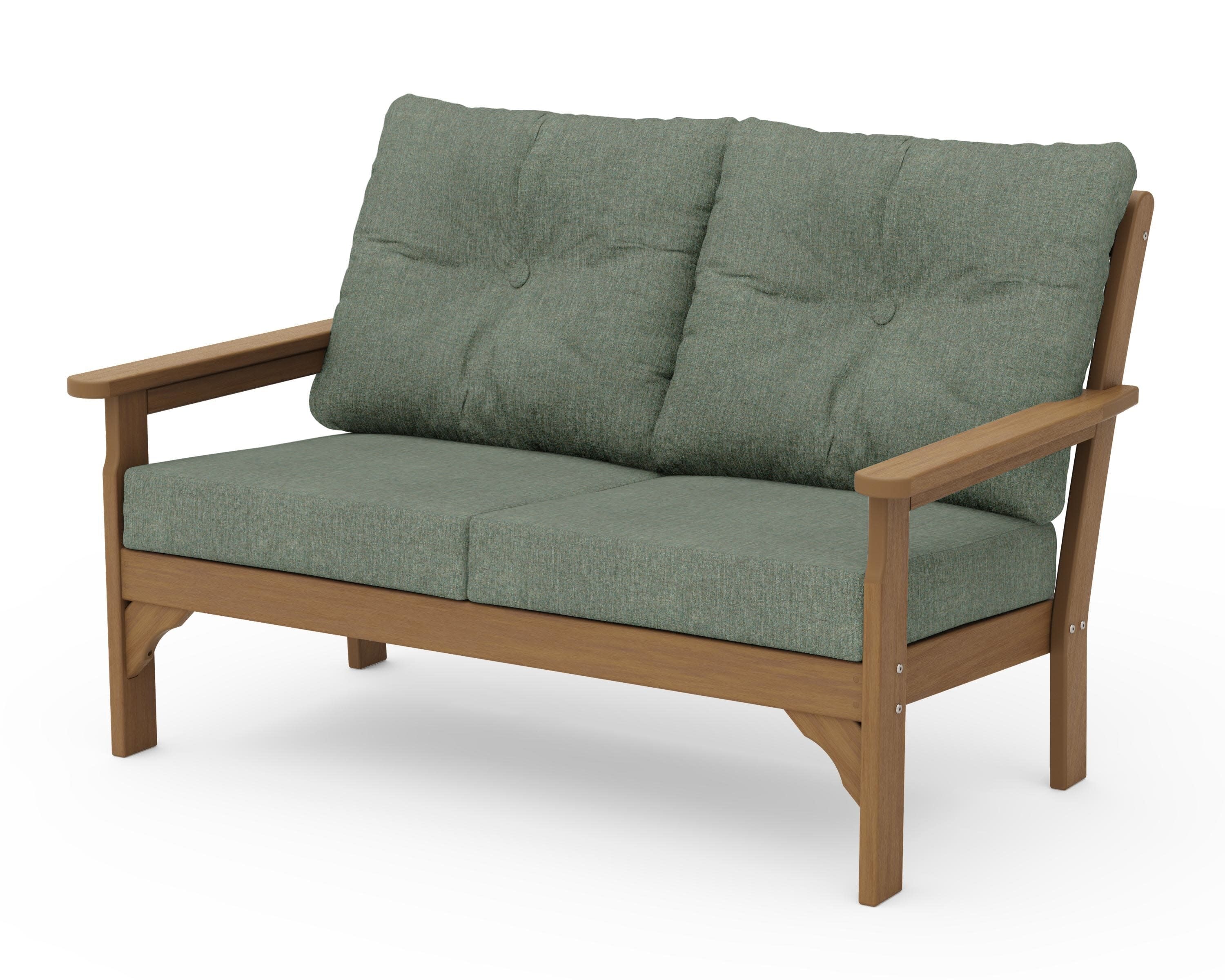Vineyard Deep Seating Loveseat in Natural / Cast Sage