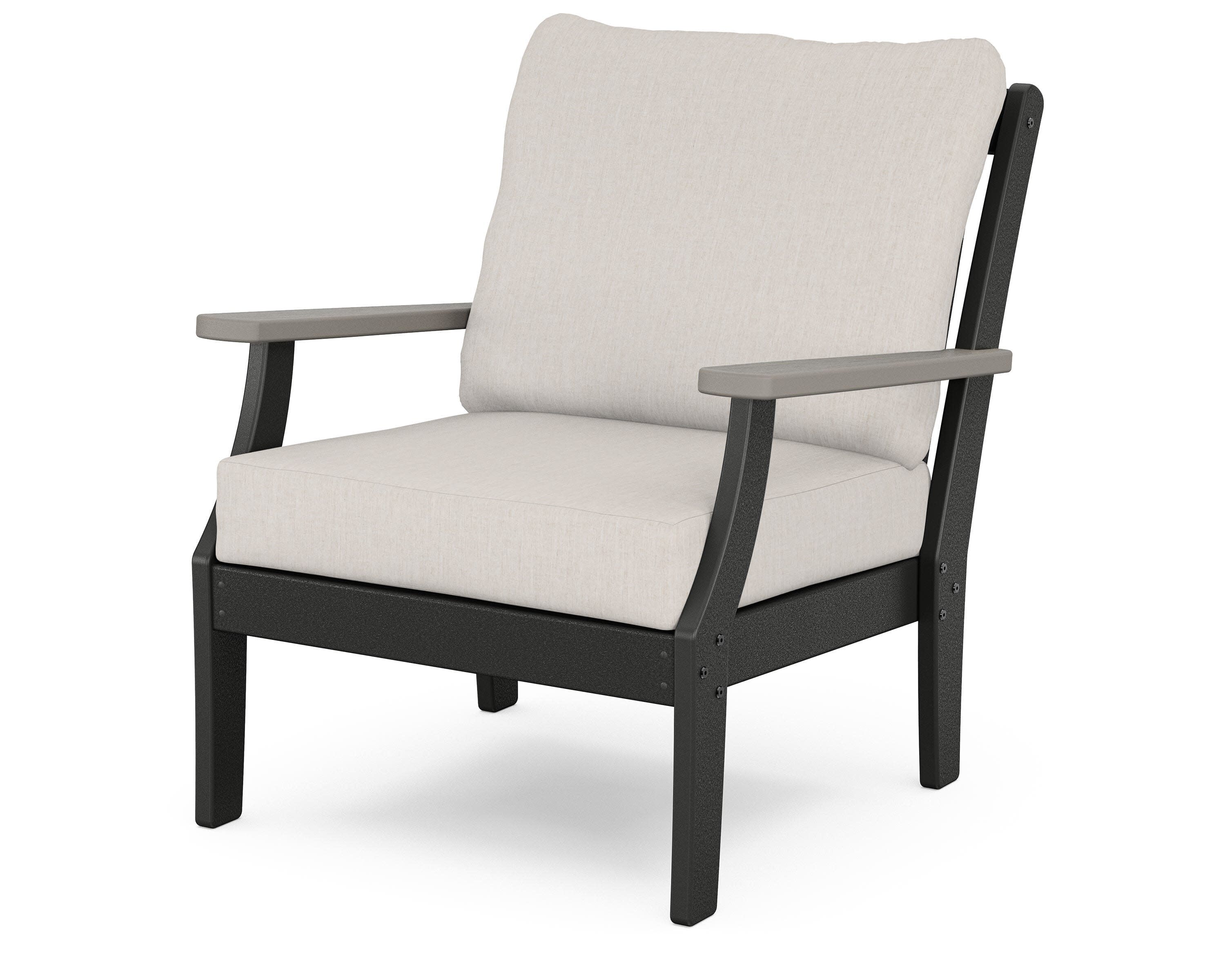 Braxton Deep Seating Chair in Black / Driftwood / Cast Ash