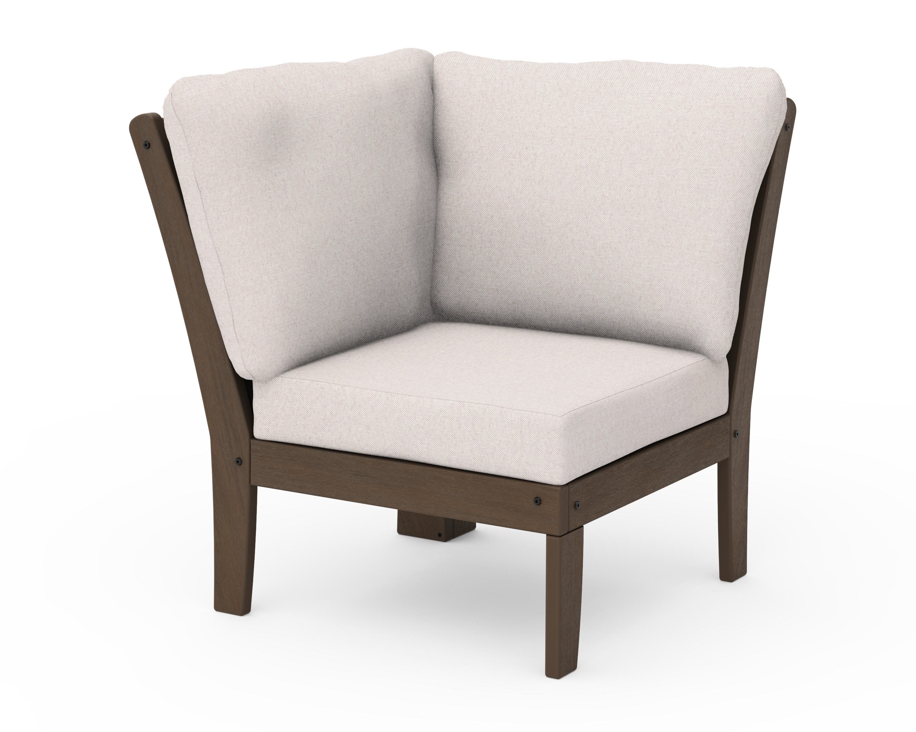 Braxton Modular Corner Chair in Kona / Dune Burlap