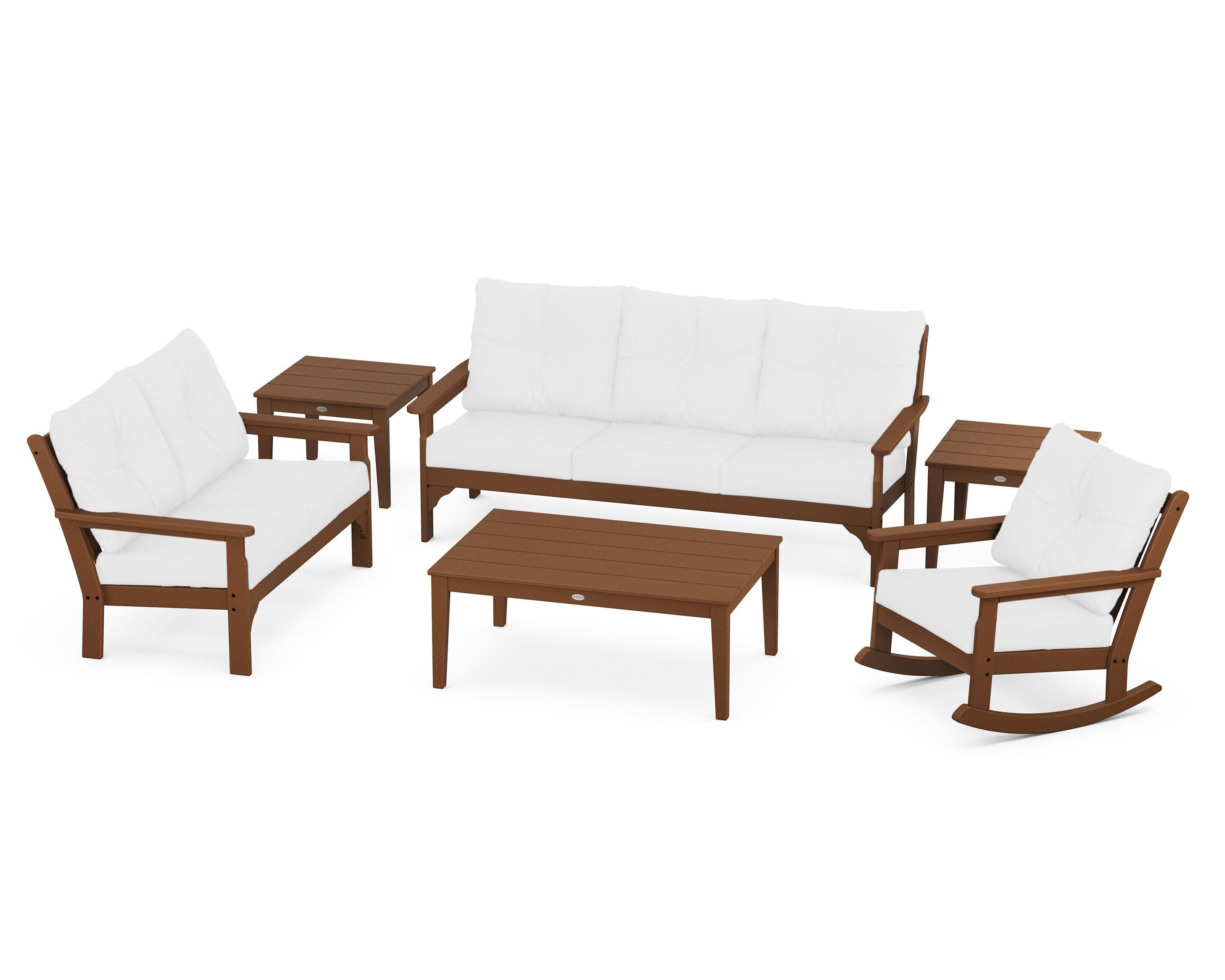 Vineyard 6-Piece Deep Seating Set in Teak / Natural
