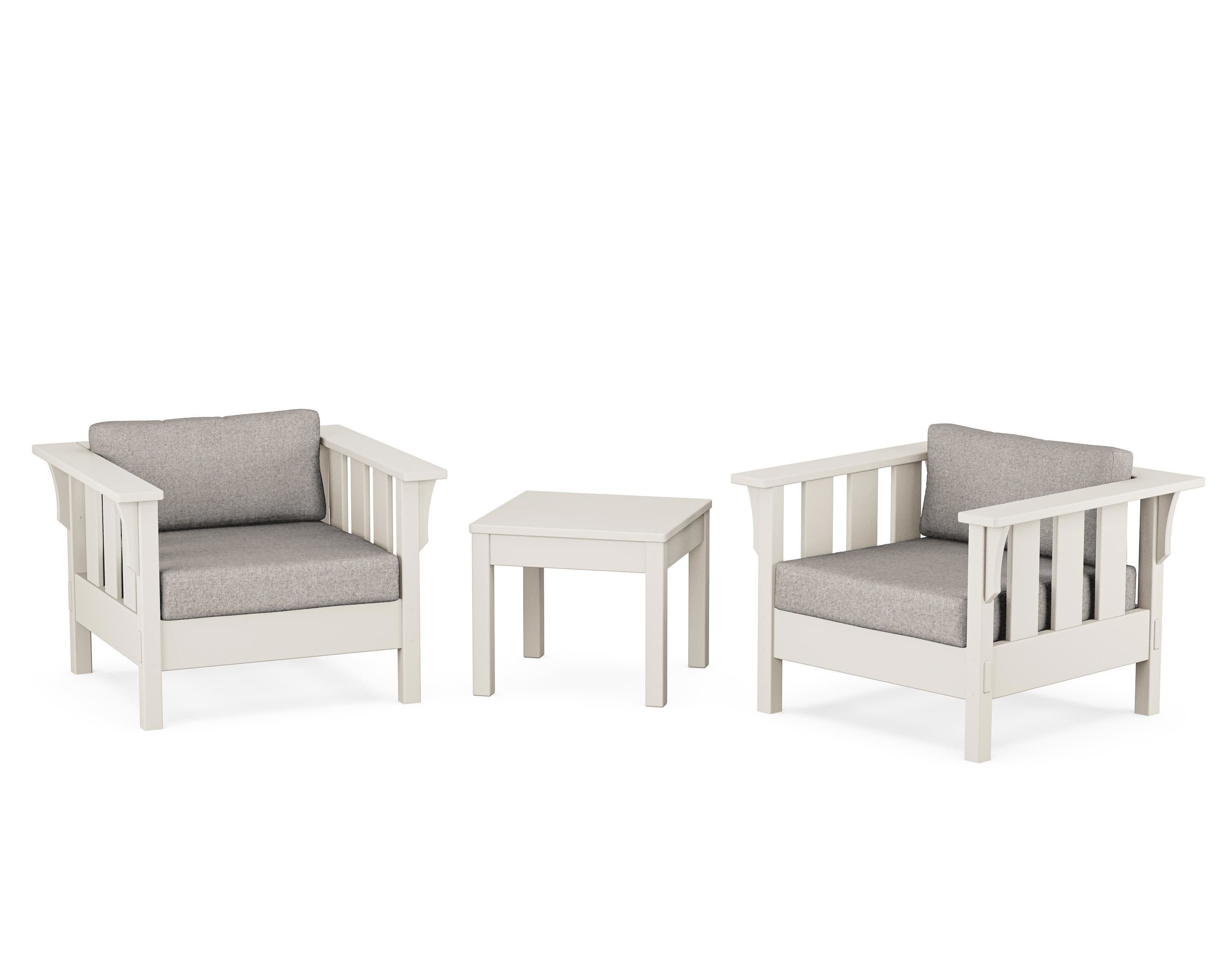 Acadia 3-Piece Deep Seating Set in Sand / Weathered Tweed
