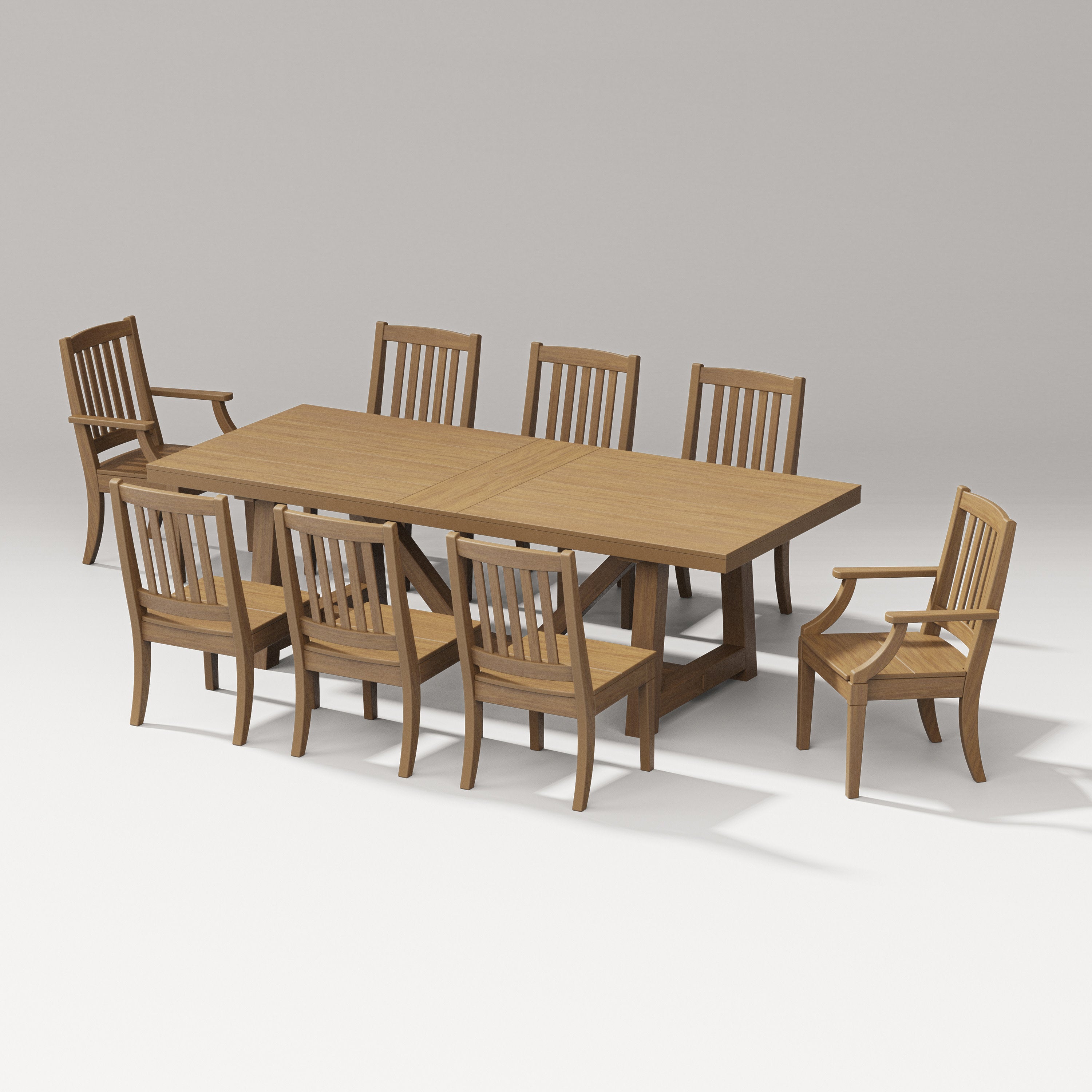 Estate 9-Piece A-Frame Table Dining Set in Natural