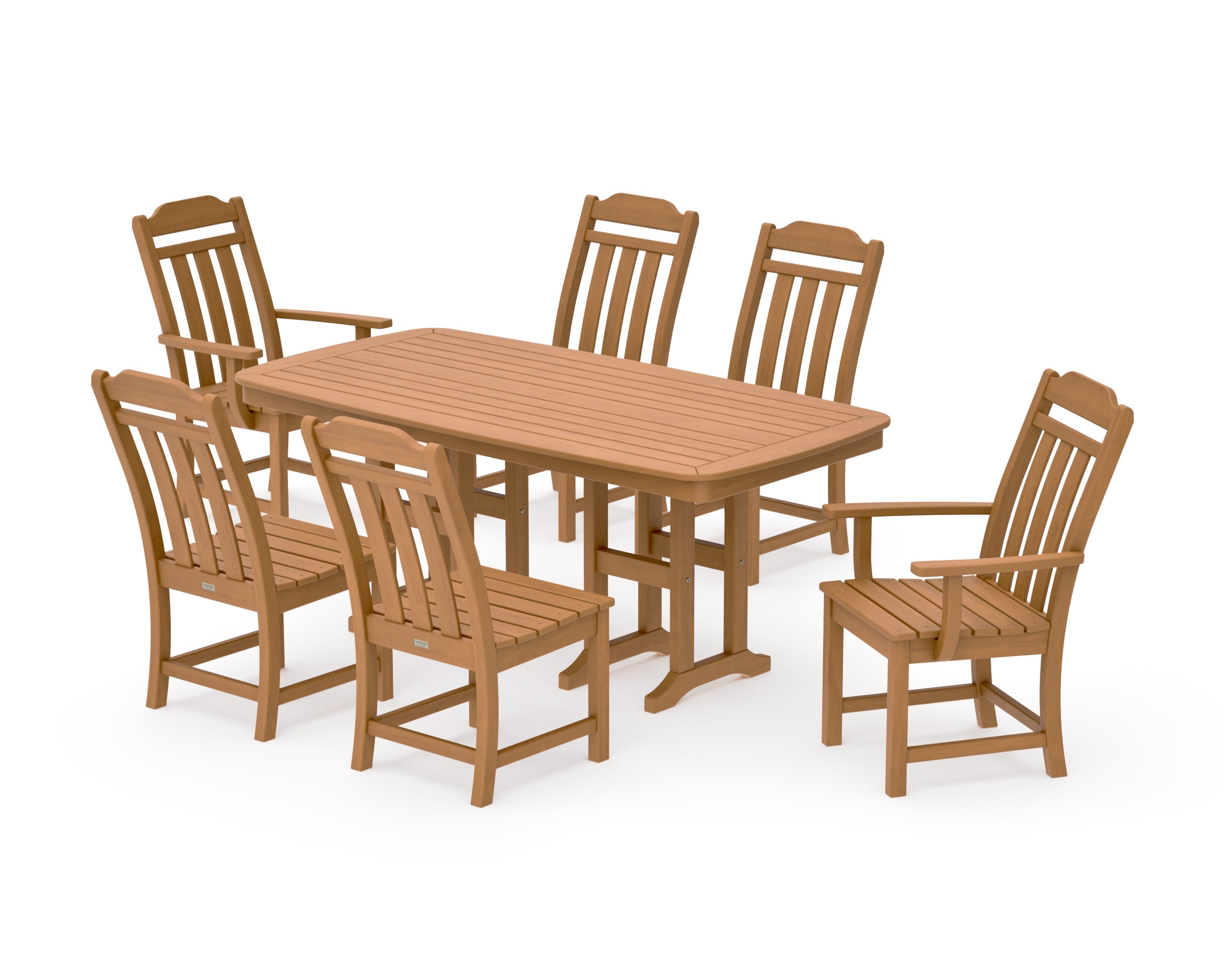 Cottage 7-Piece Dining Set in Natural