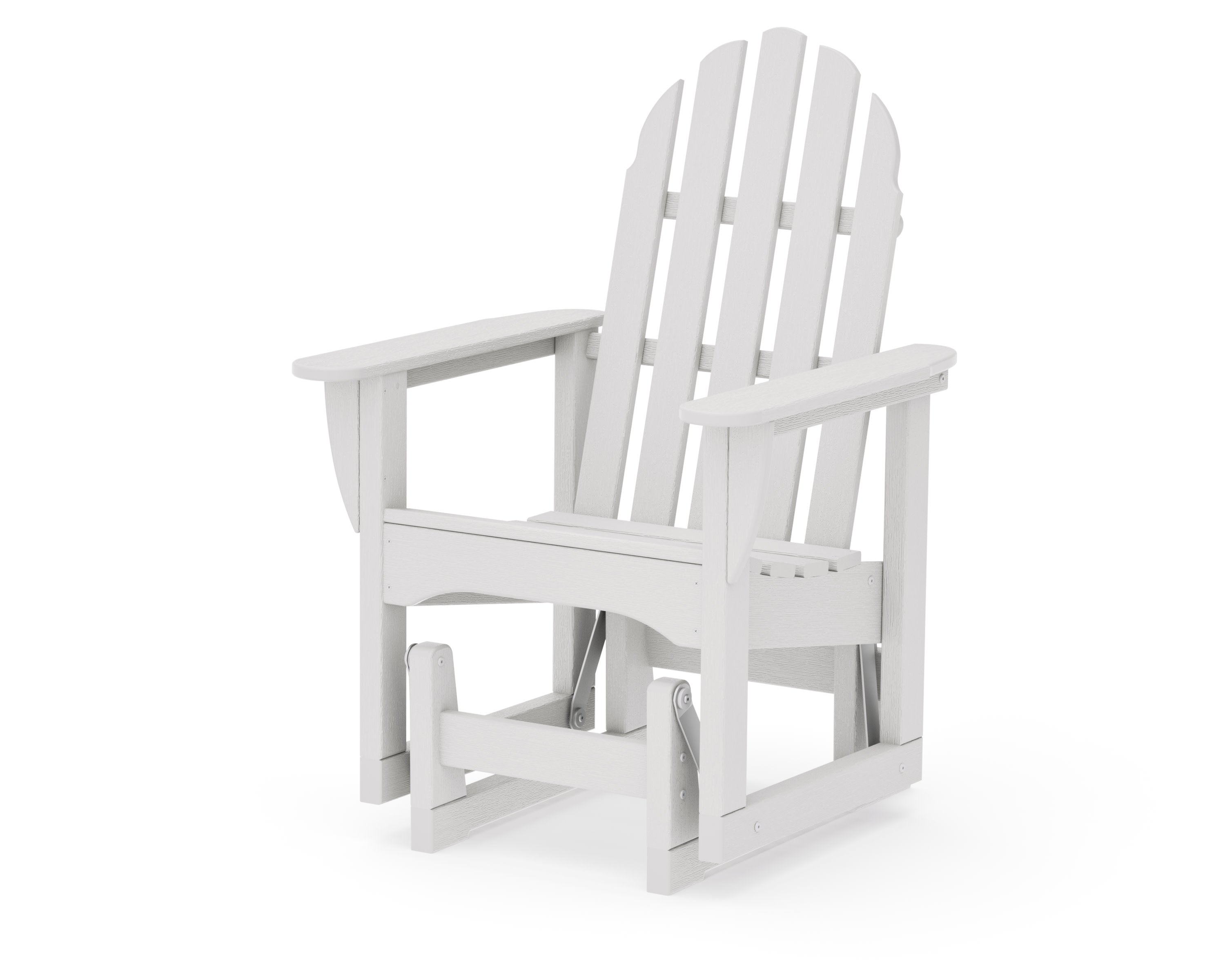 Classic Adirondack Glider Chair in Vintage White