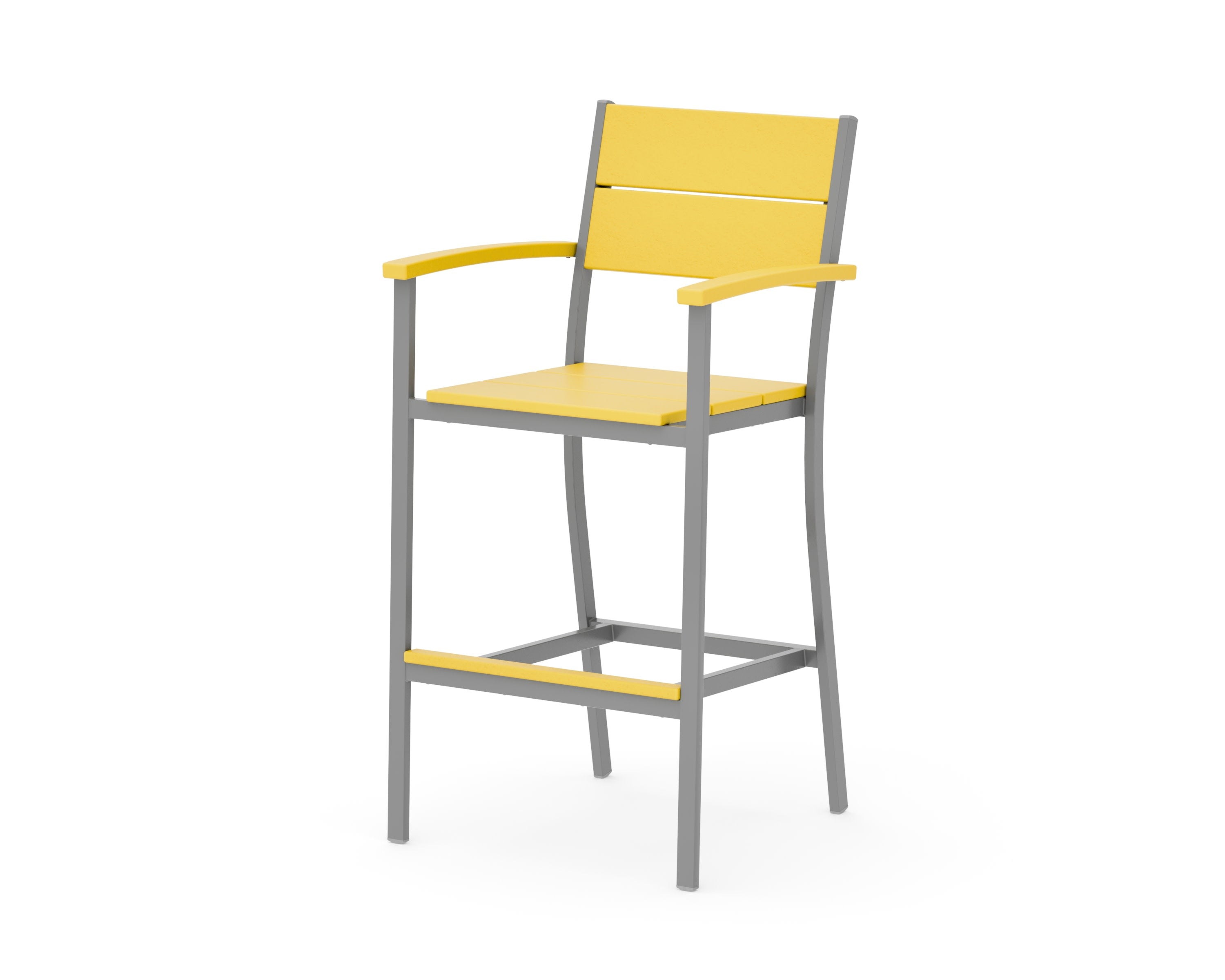 Main Street Bar Arm Chair in Silver / Lemon