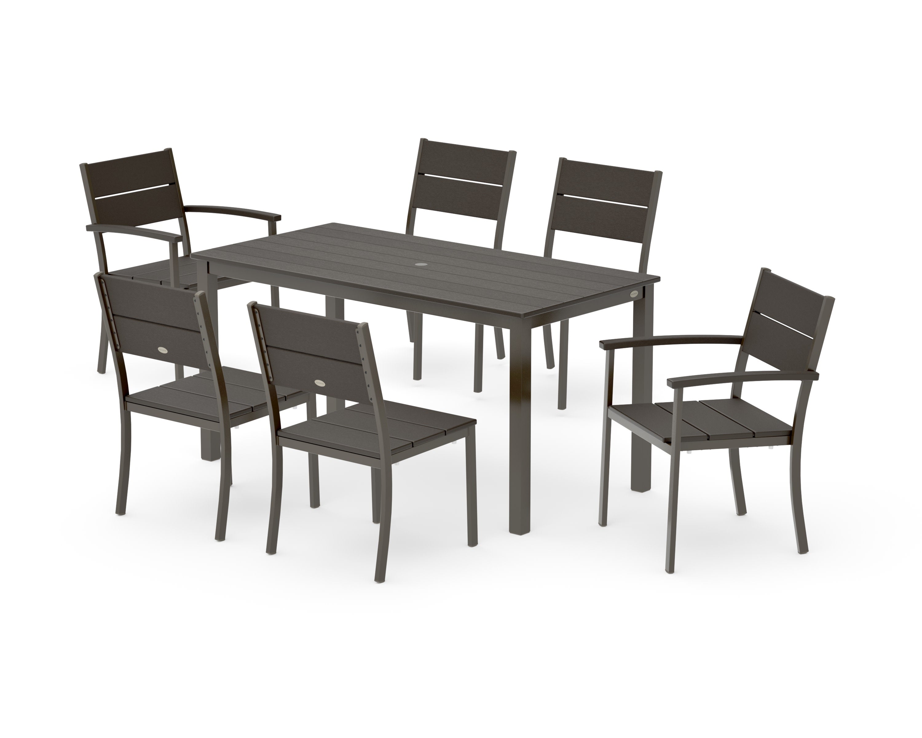 Main Street 7-Piece Dining Set in Bronze / Vintage Coffee