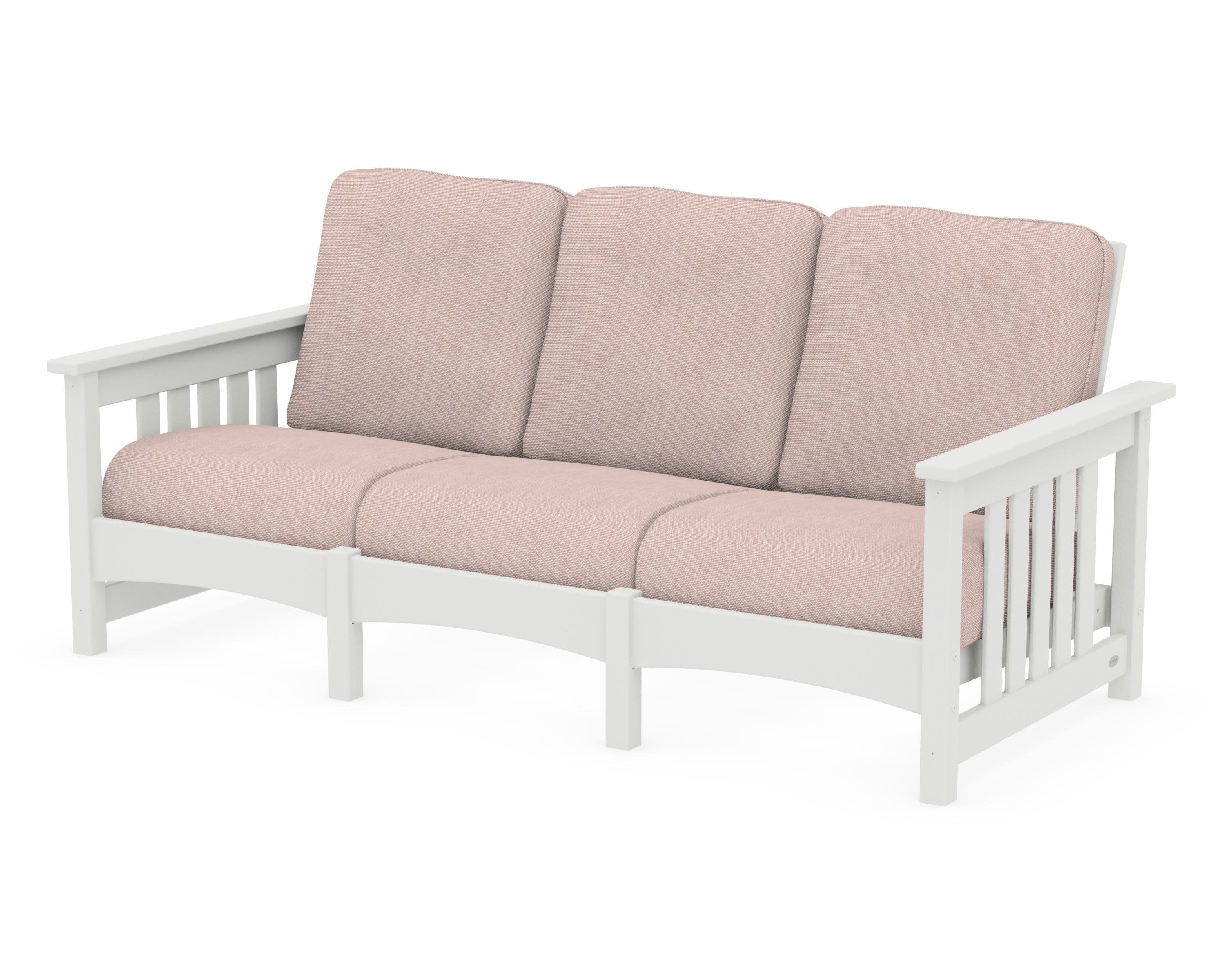 Club Mission Sofa in Vintage White / Play Cameo