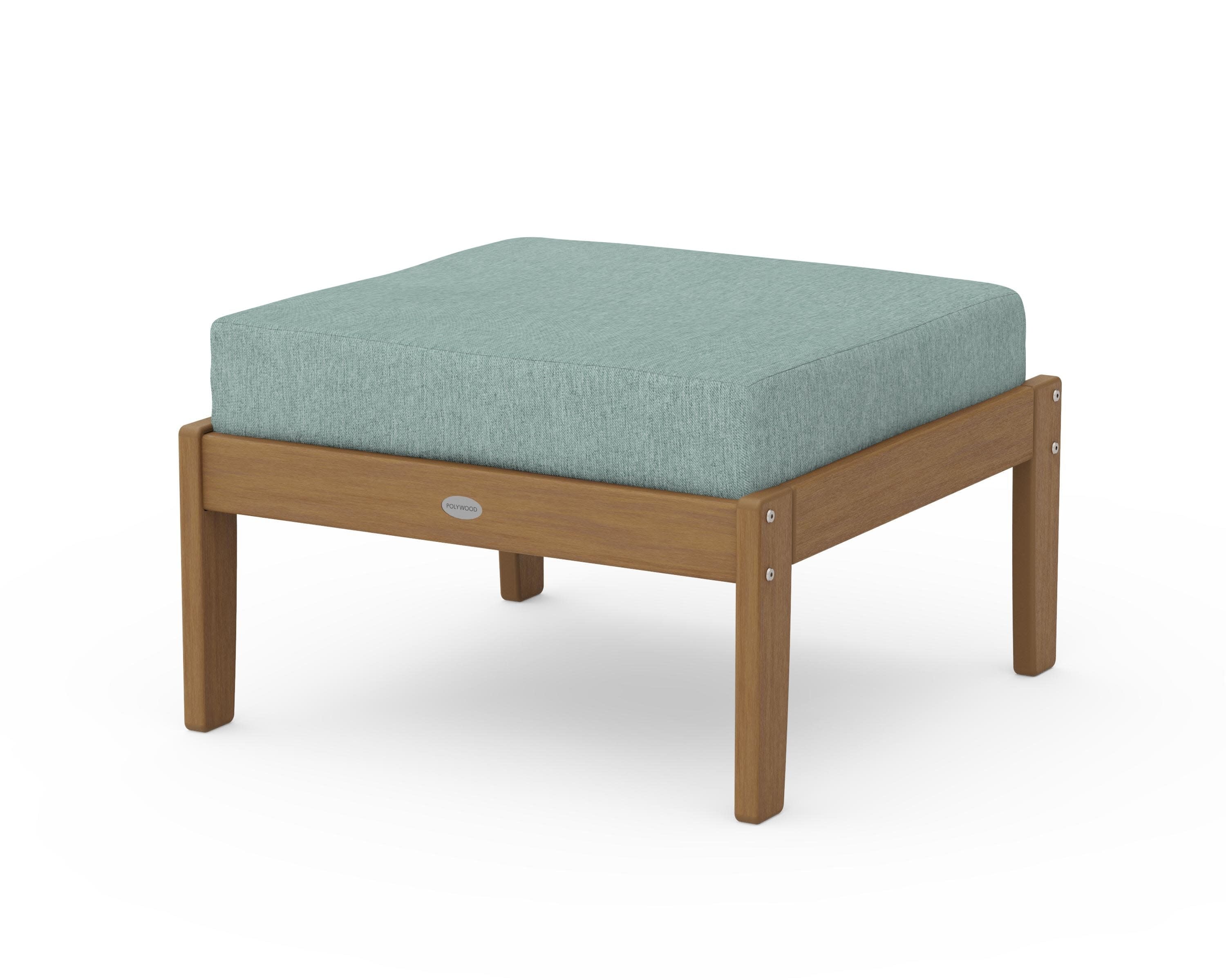 Braxton Deep Seating Ottoman in Natural / Glacier Spa