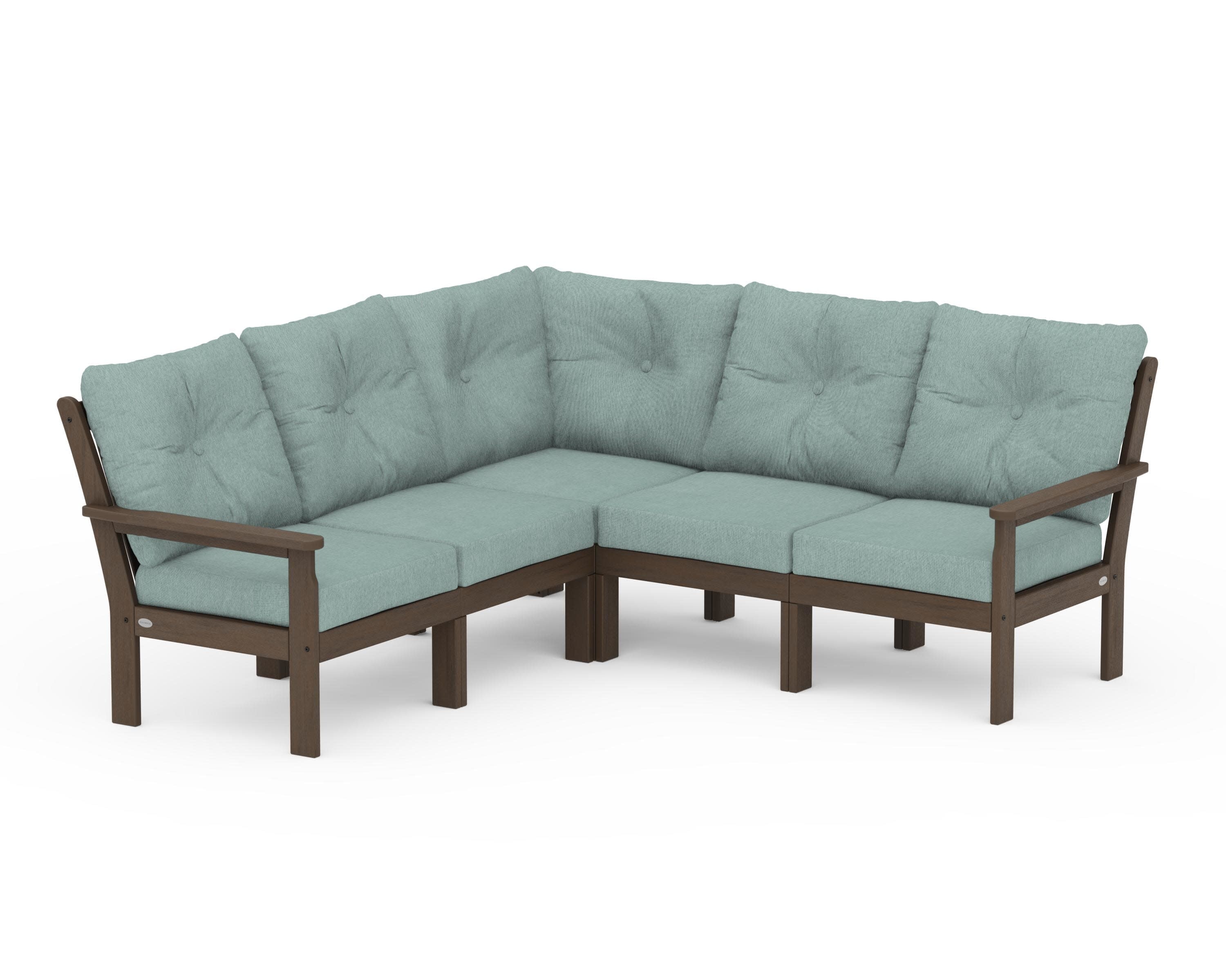 Vineyard 5-Piece Sectional in Kona / Glacier Spa