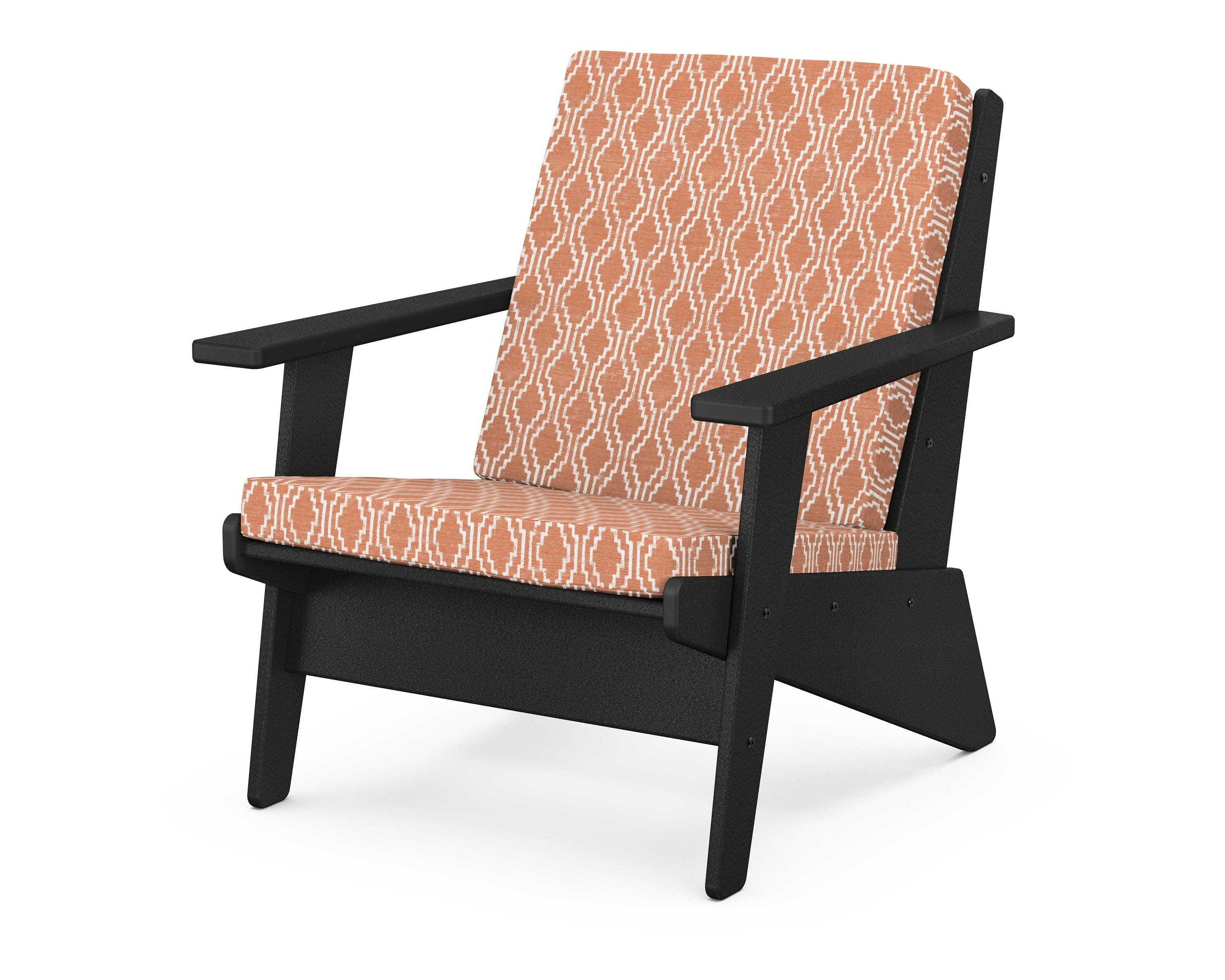 Riviera Modern Lounge Chair in Black / Solve Clay