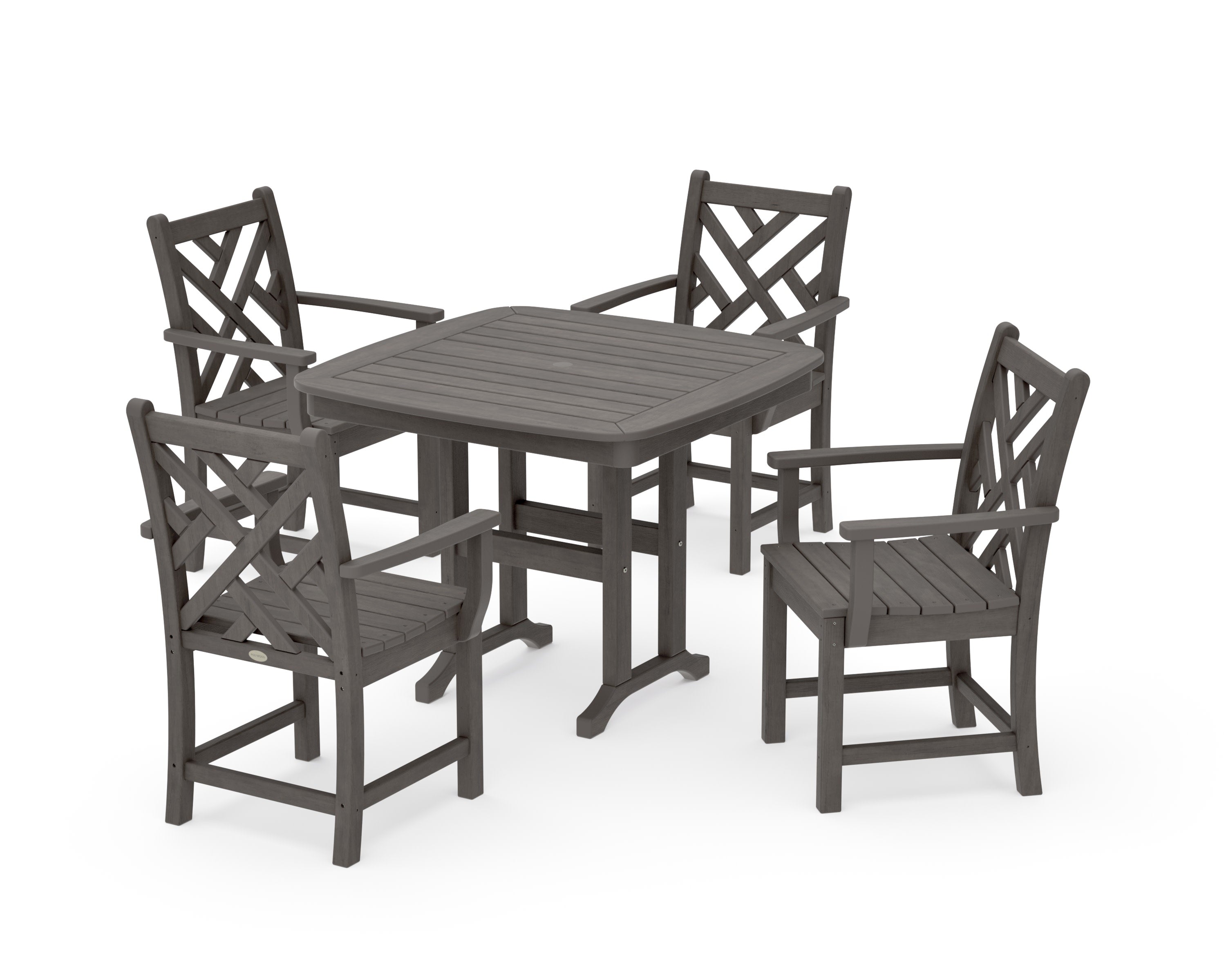 Chippendale 5-Piece Dining Set in Driftwood
