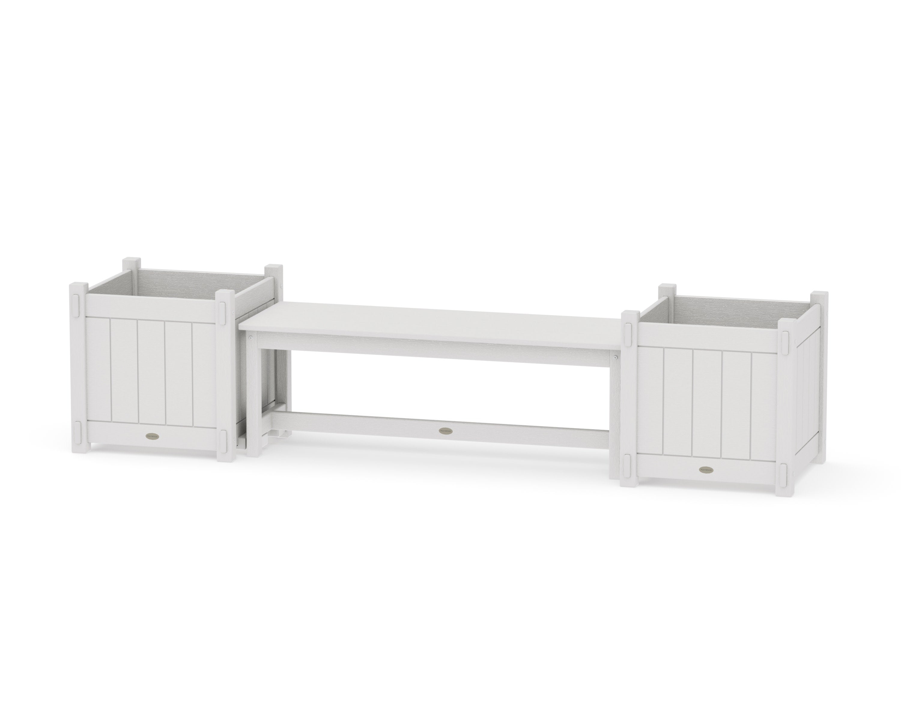 48" Vineyard Straight Planter Bench Set - Large in Vintage White