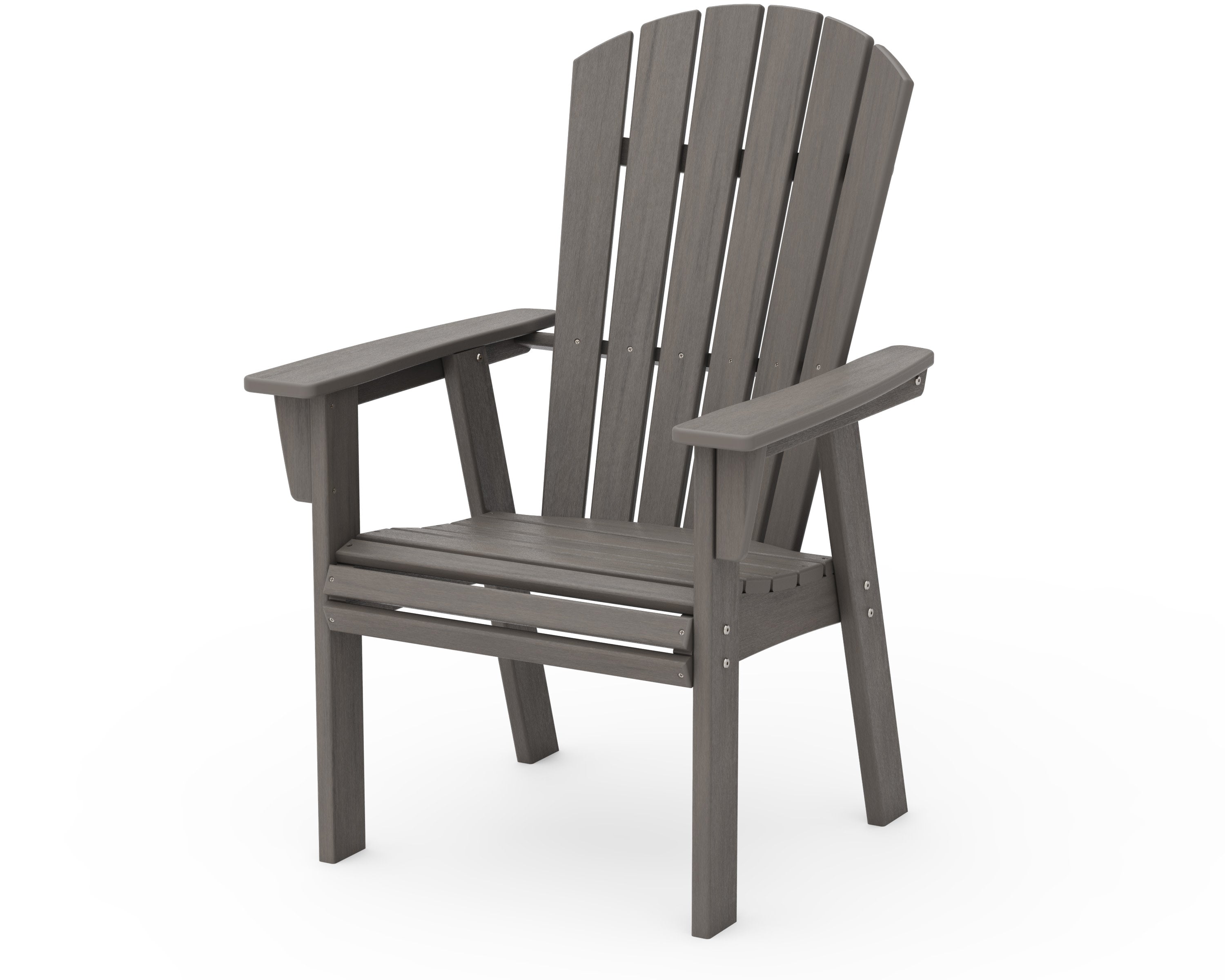 Nautical Curveback Adirondack Dining Chair in Driftwood