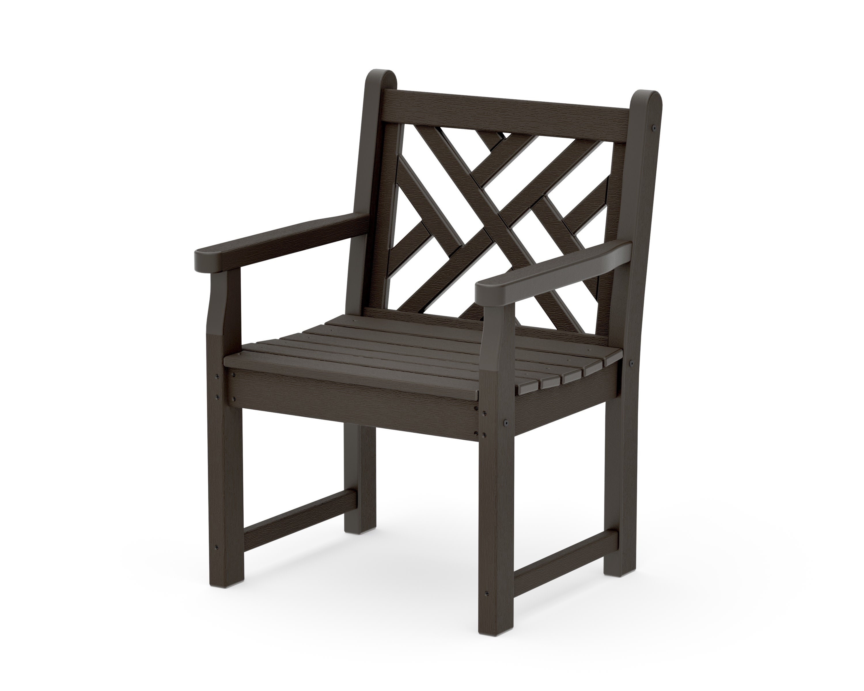 Chippendale Garden Arm Chair in Vintage Coffee