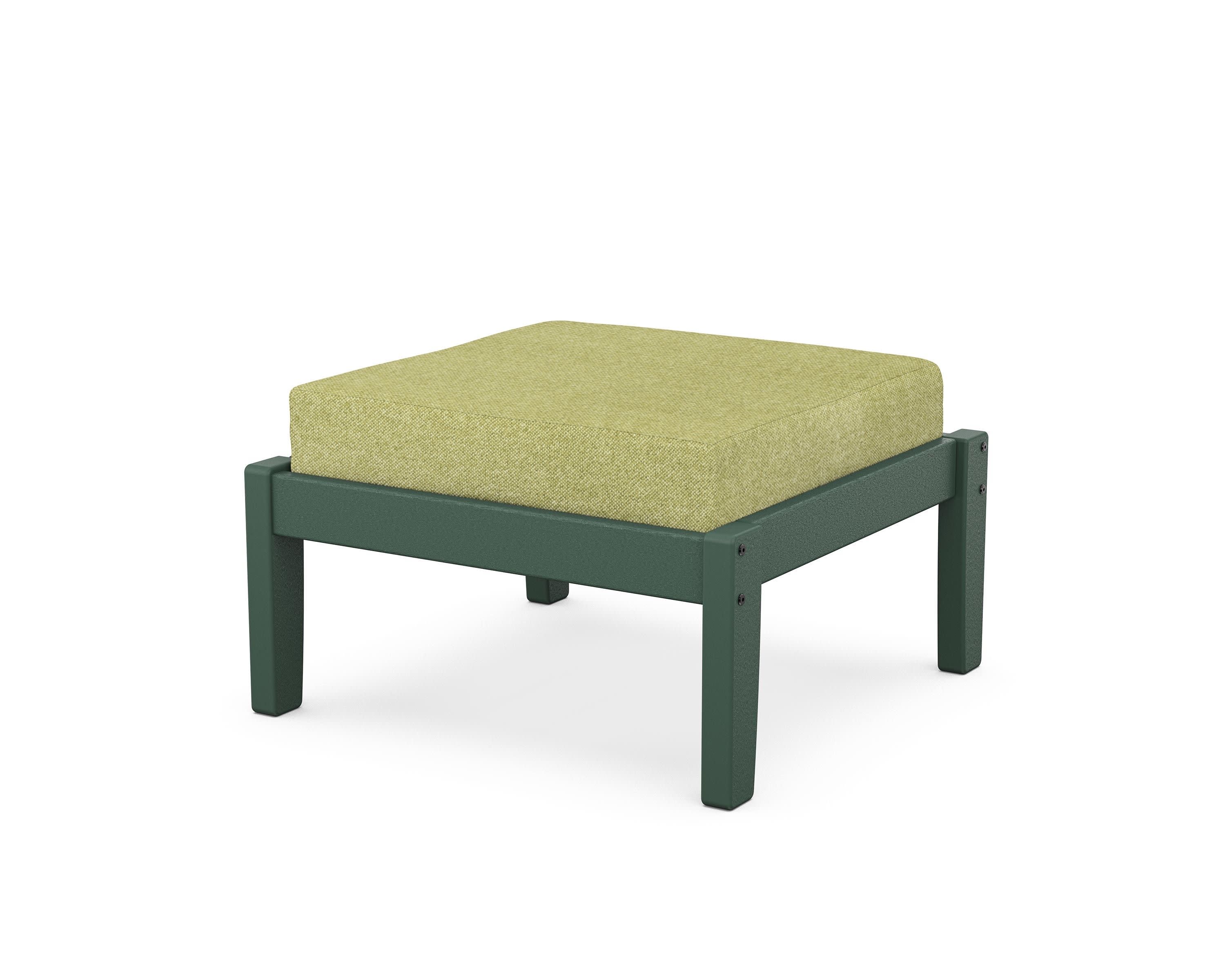 Deep Seating Ottoman in Green / Chartreuse Boucle