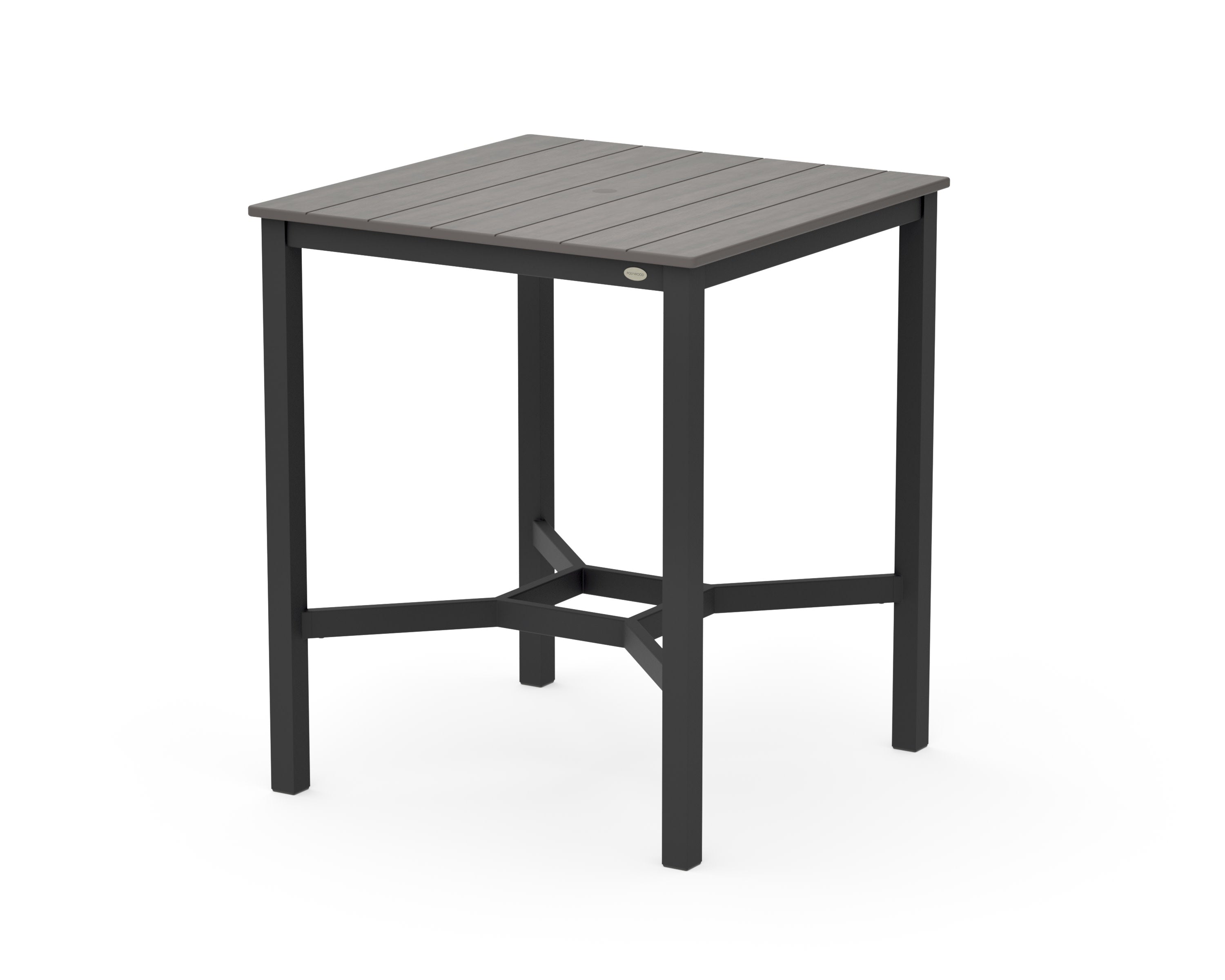 Main Street 36 x 36 Bar Table in Black / Driftwood