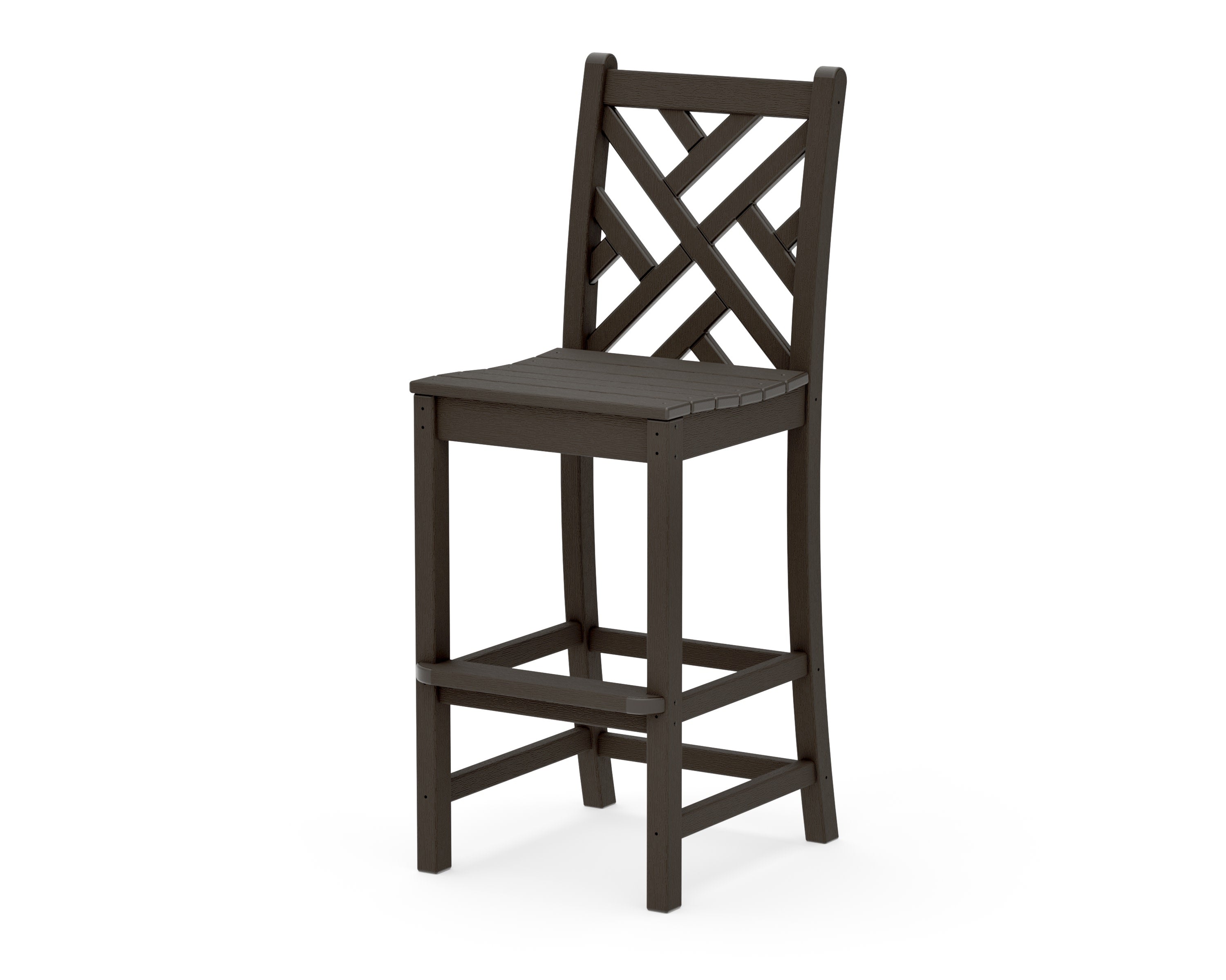 Chippendale Bar Side Chair in Vintage Coffee