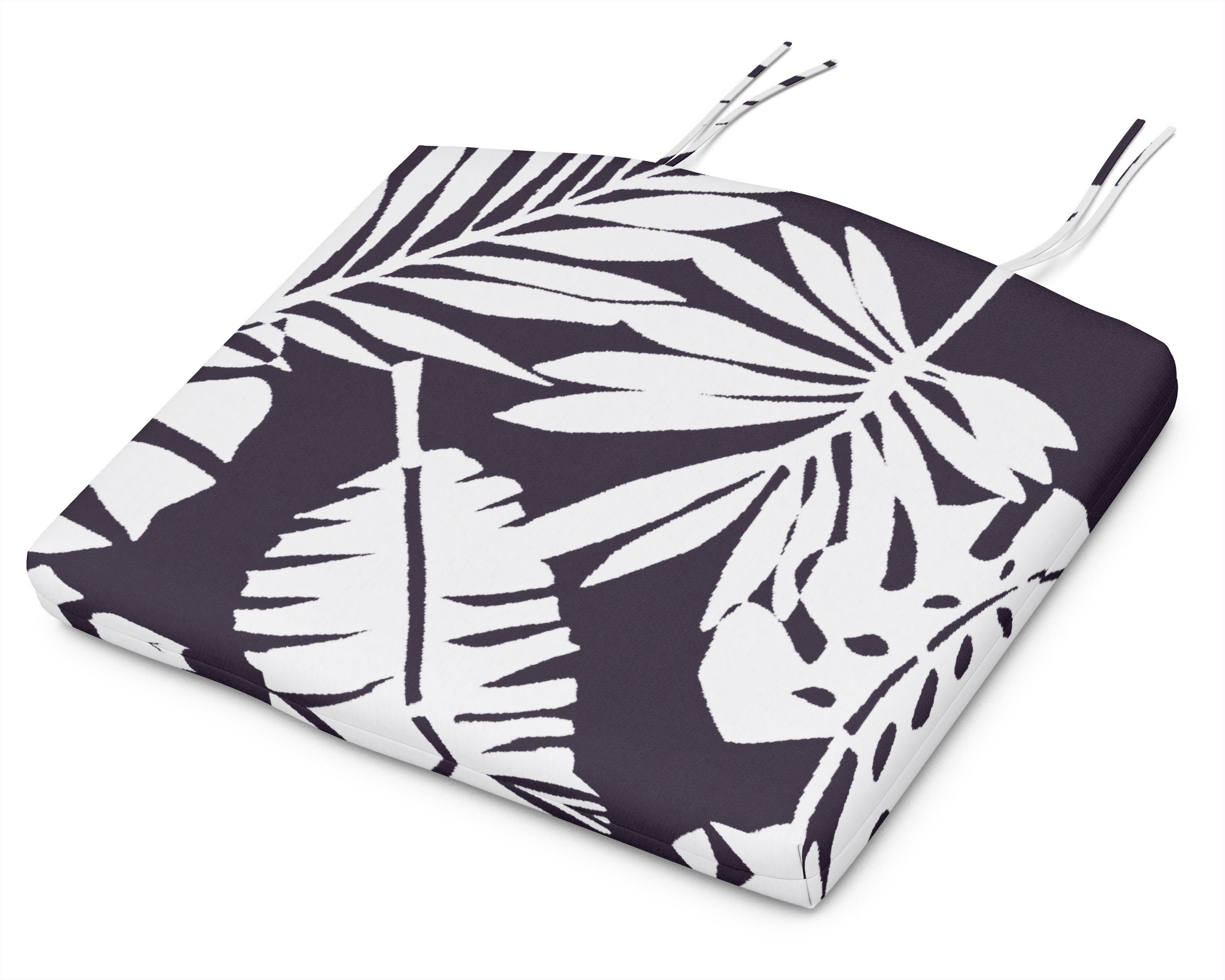 Standard Seat Cushion 18.5"D x 24"W x 2.5"H in Leaf Navy