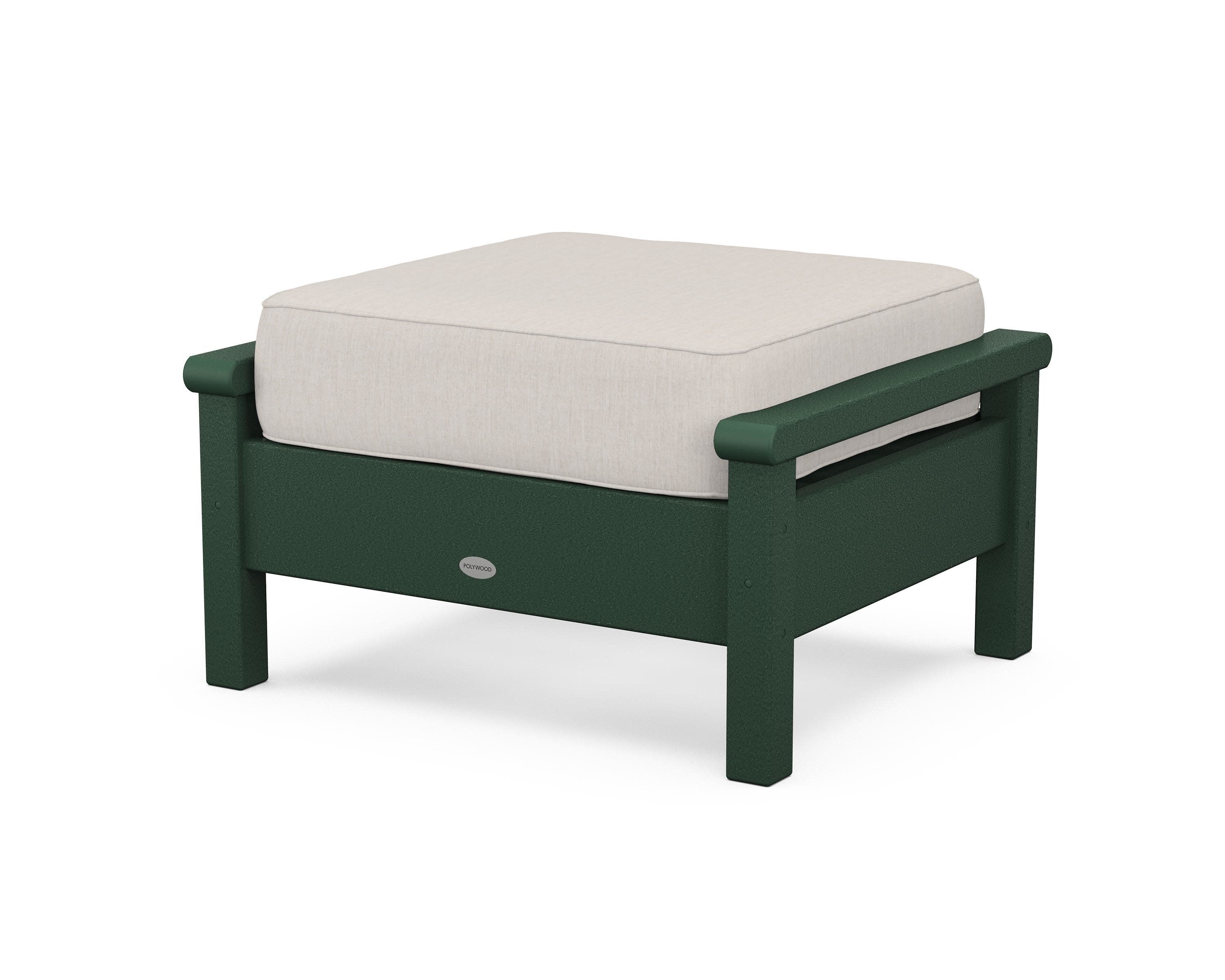 Harbour Deep Seating Ottoman in Green / Cast Ash