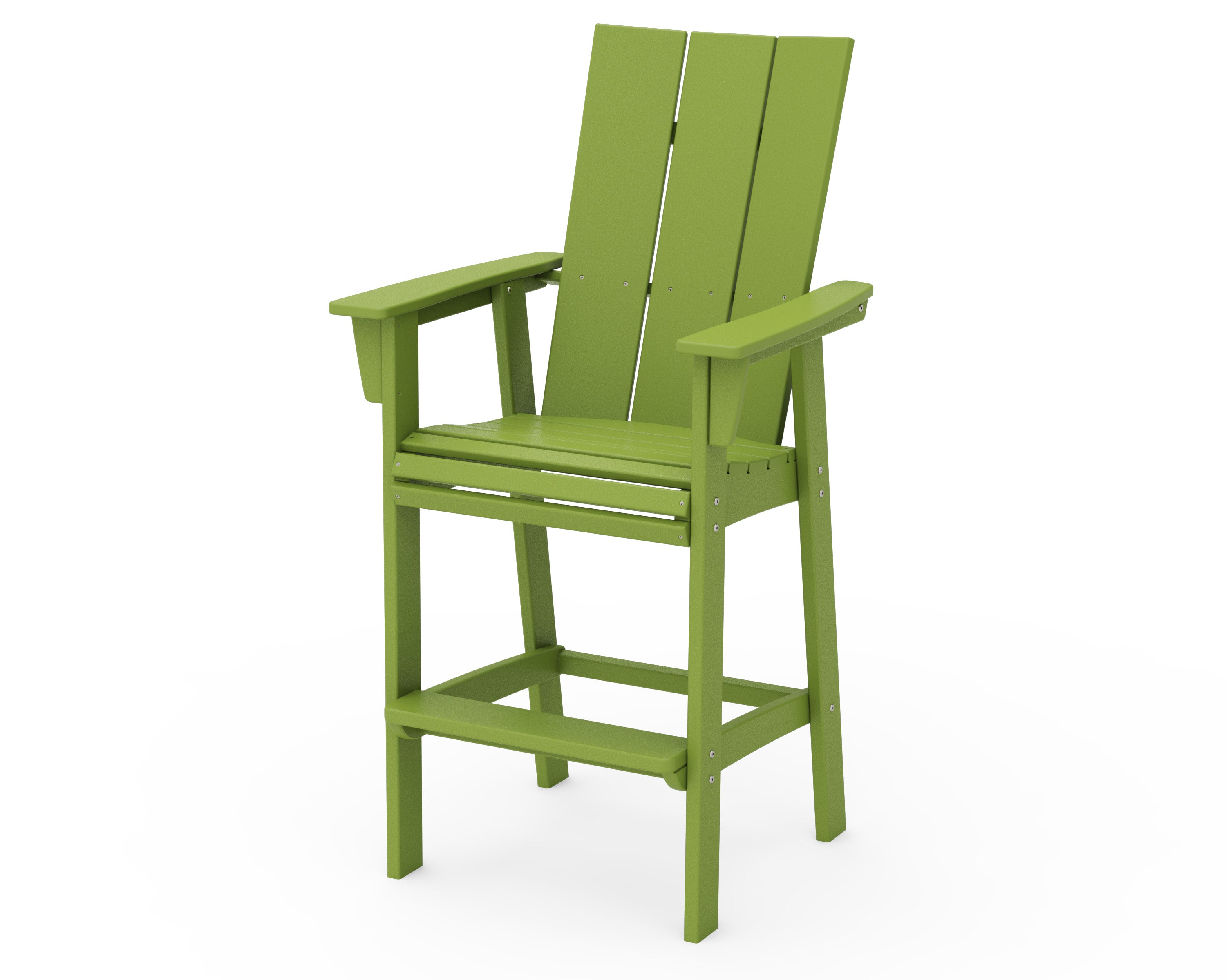 Modern Curveback Adirondack Bar Chair in Lime