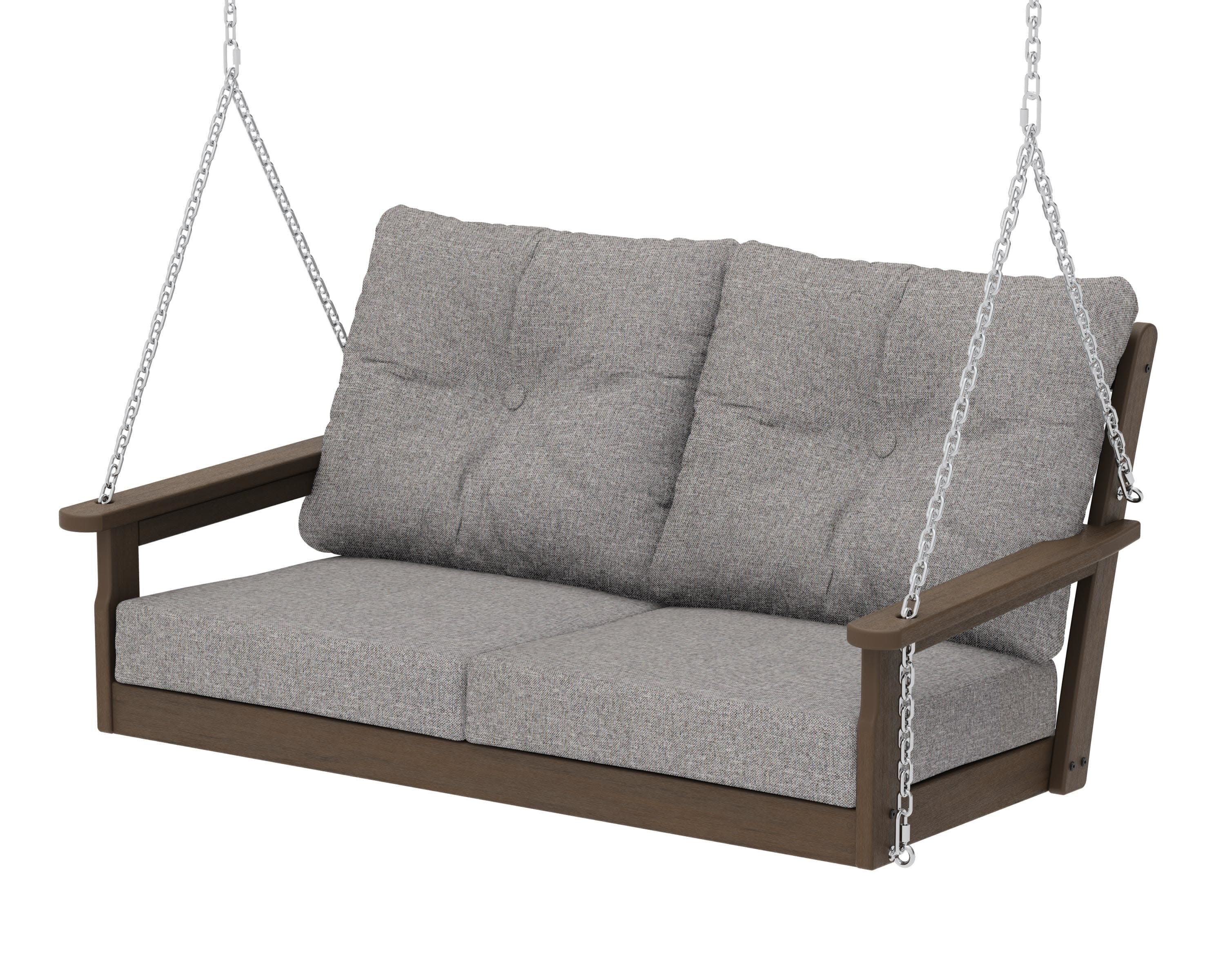 Vineyard Deep Seating Swing in Kona / Grey Mist