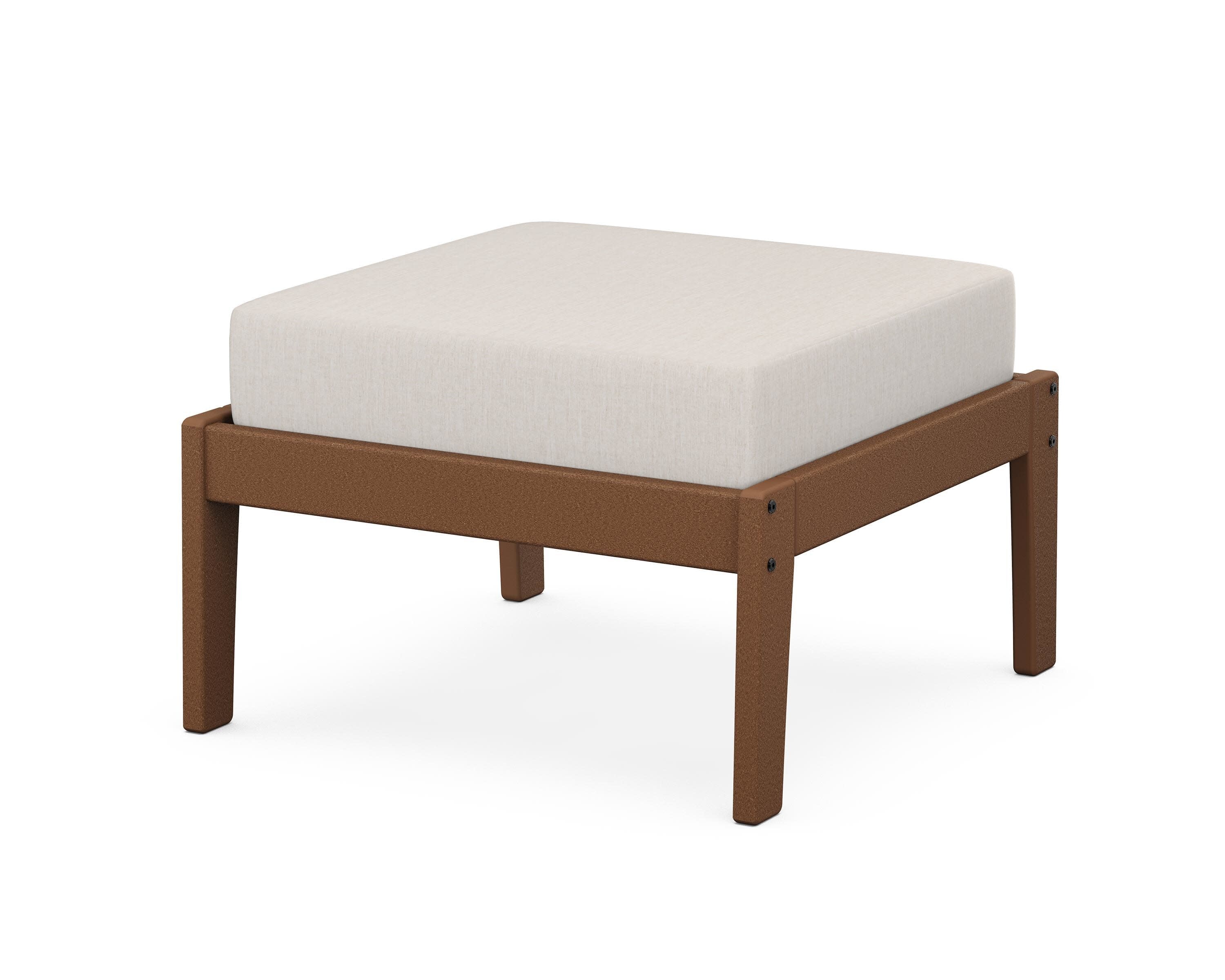Deep Seating Ottoman in Teak / Cast Ash