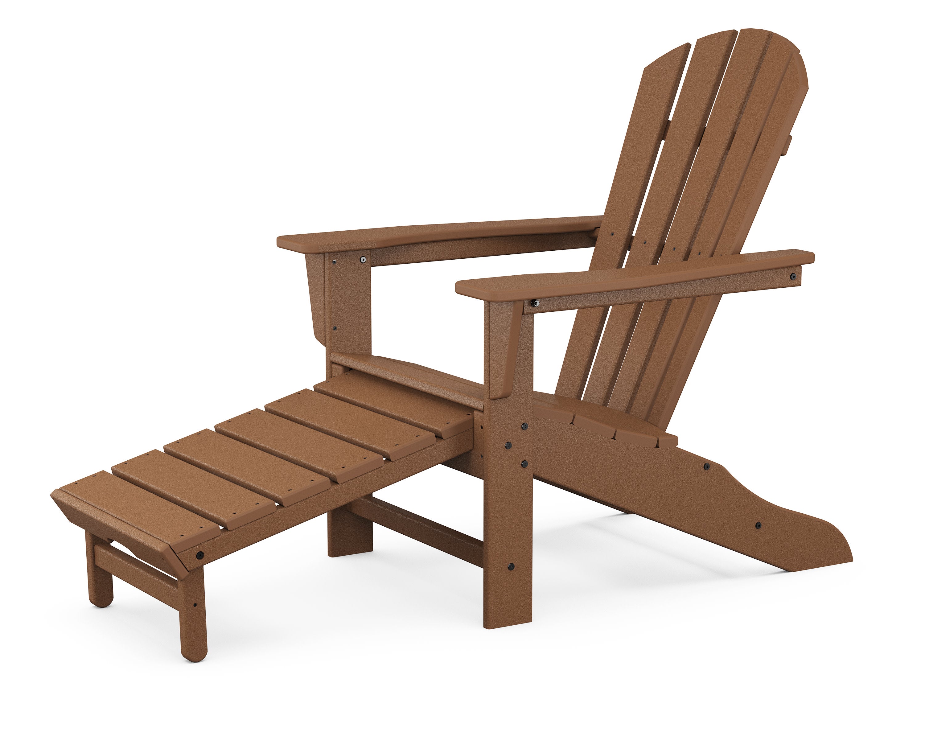 Palm Coast Ultimate Adirondack with Hideaway Ottoman in Teak