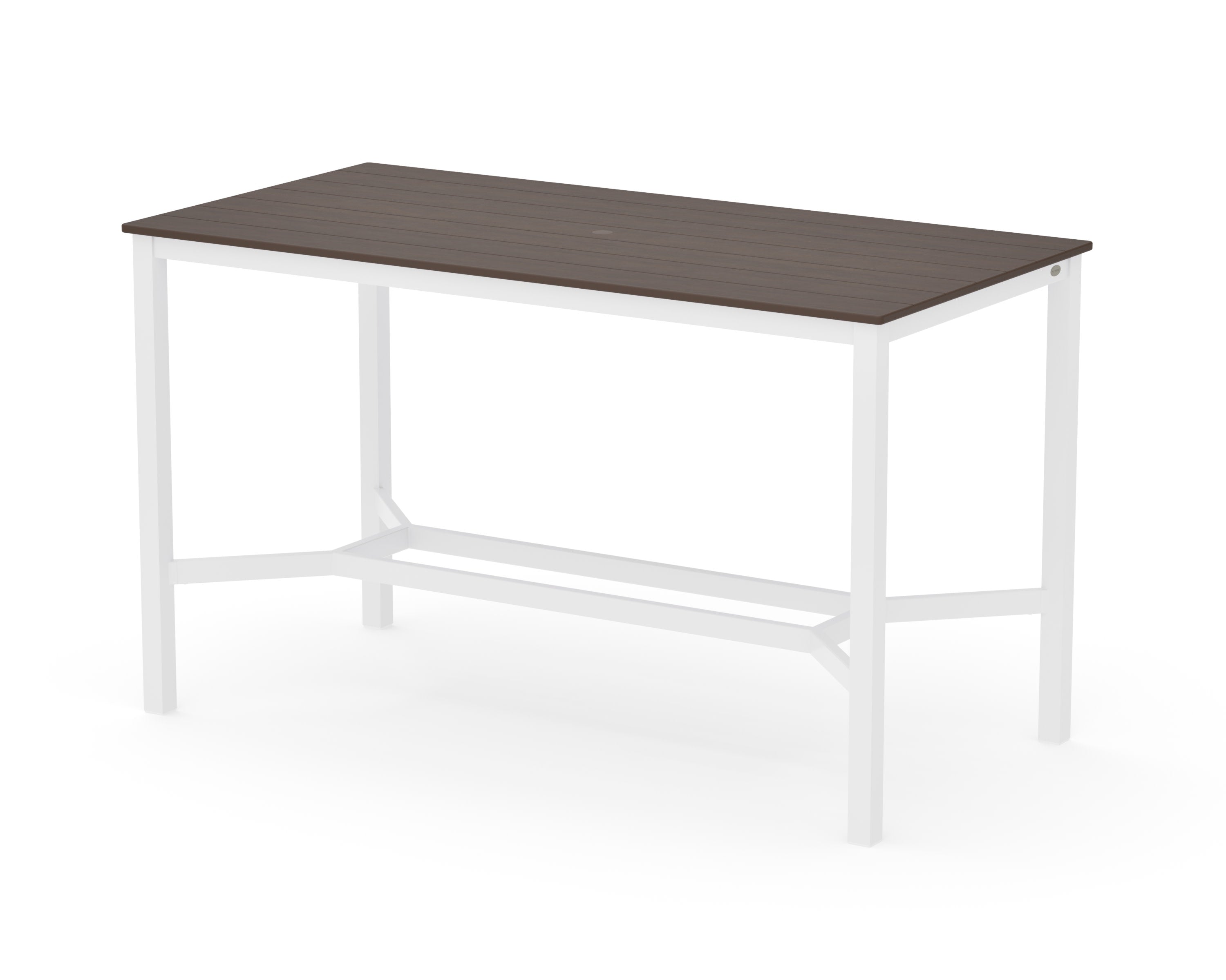 Main Street 36 x 72 Bar Table in White / Kona